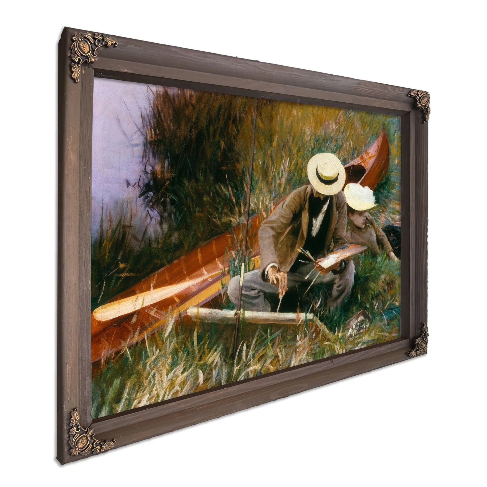 An Out Of Doors Study (Paul Helleu Sketching With His Wife) By John Singer Sargent Fine Art Print