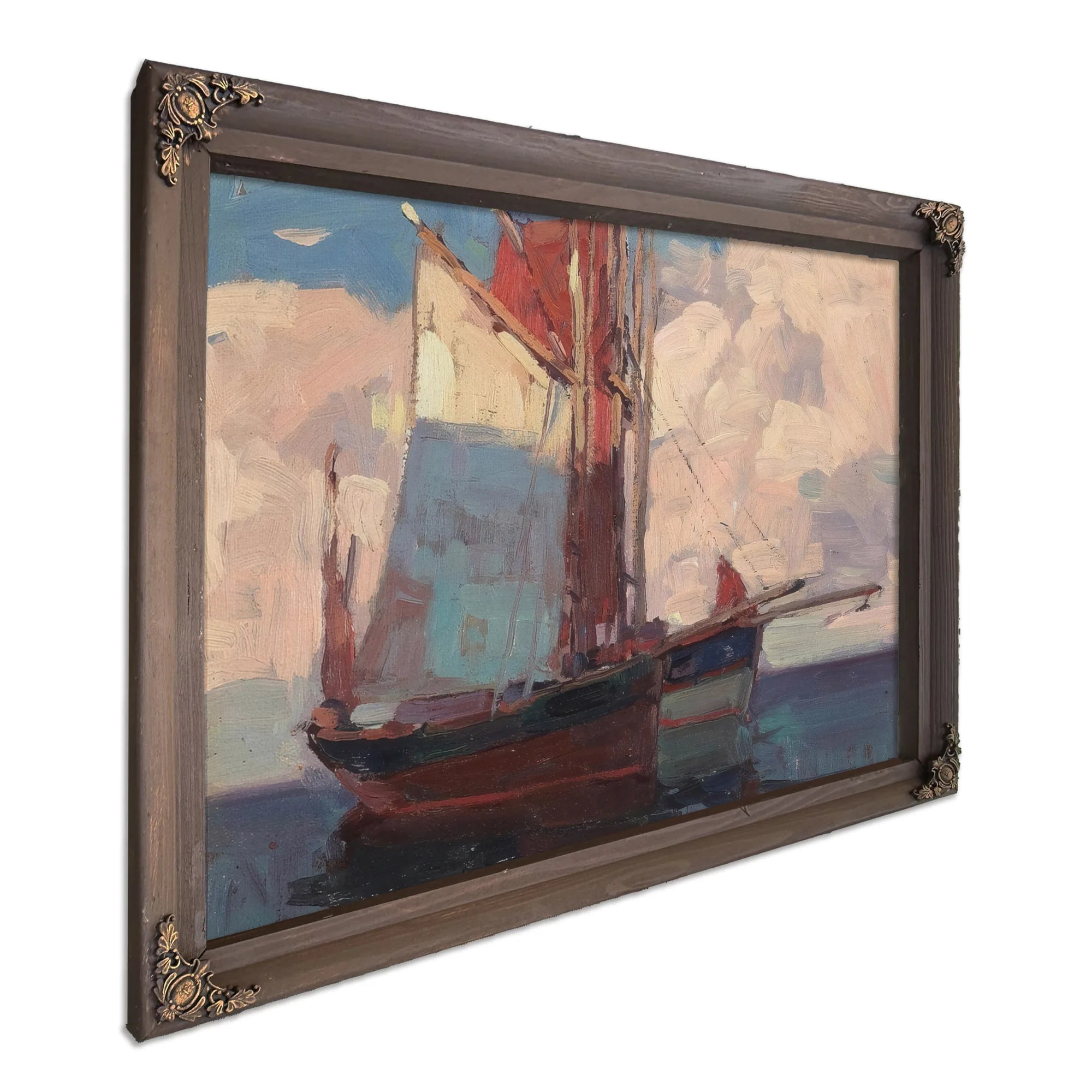 Shadows, French Tuna Boats By Edgar Payne Fine Art Print