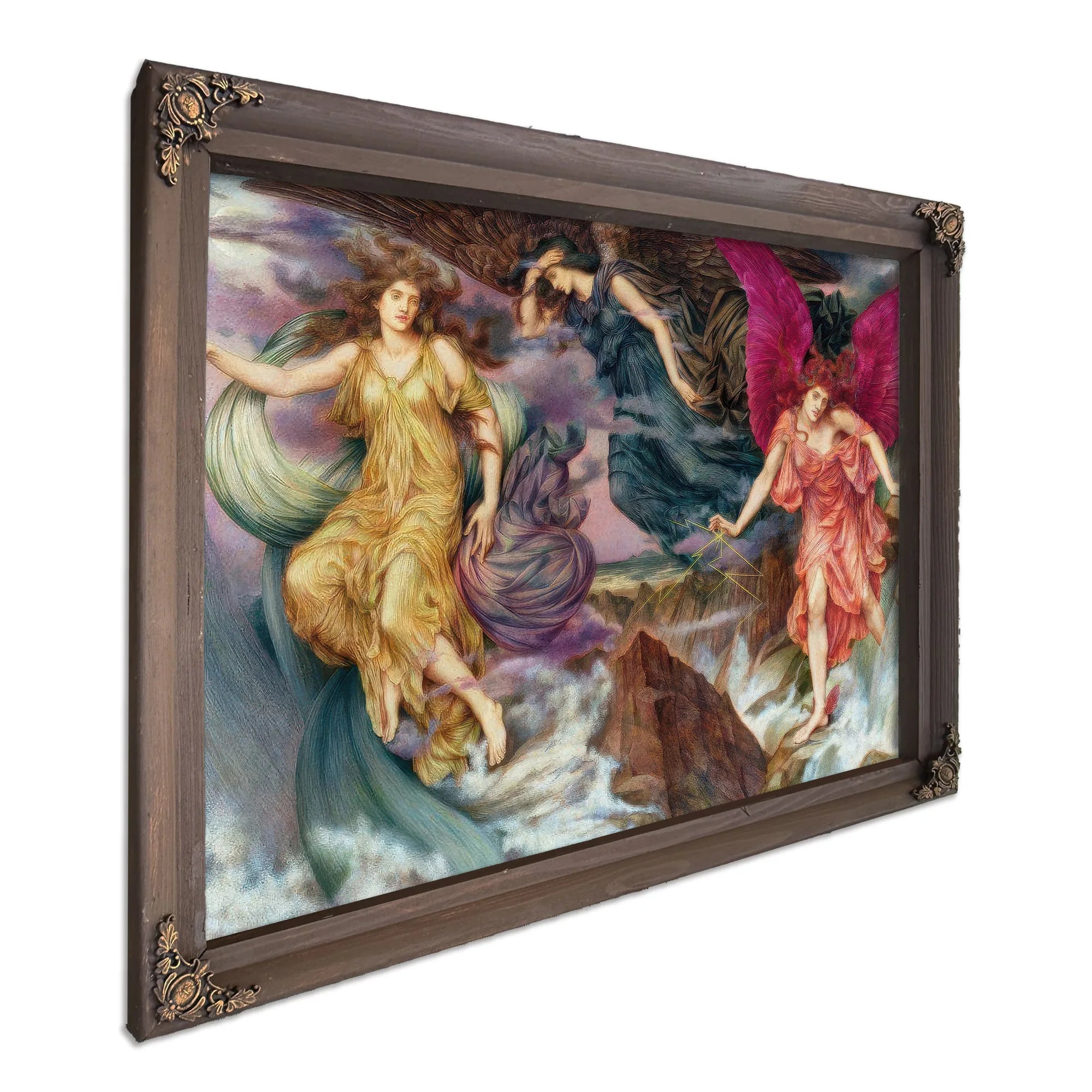 The Storm Spirits 1900 By Evelyn De Morgan Fine Art Print