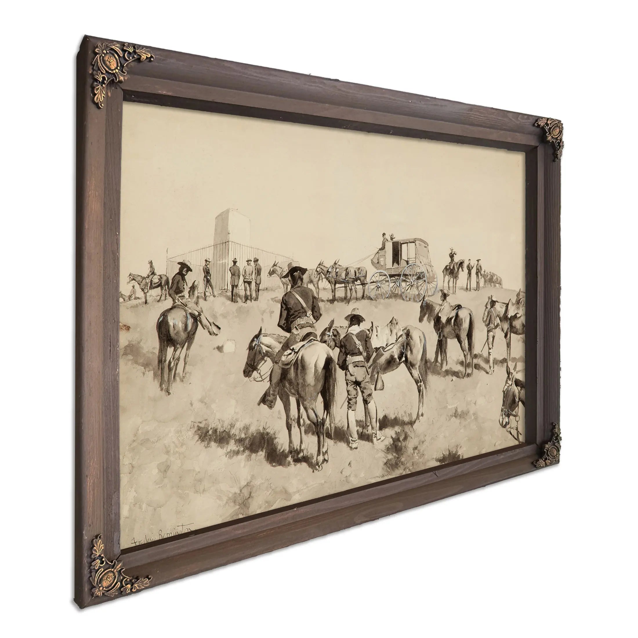 On The Bighorn by Frederic Remington
