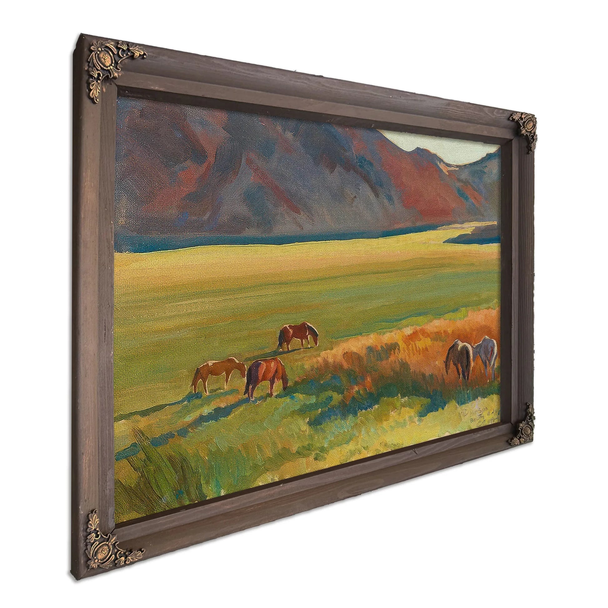 Meadow And Horses By Maynard Dixon Fine Art Print