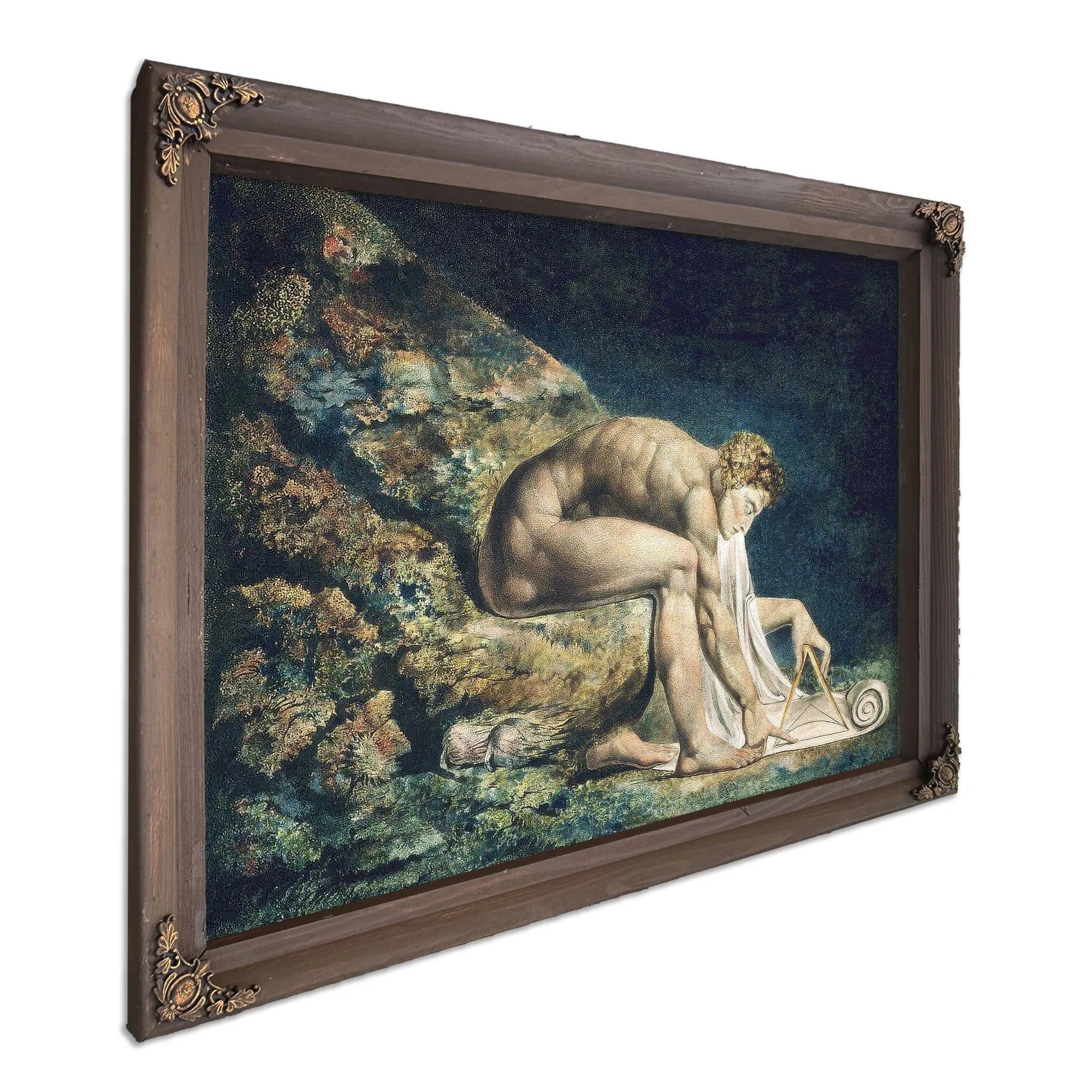 Newton 1795 Color Print And Watercolor 46X60Cm Tate Uk By William Blake Fine Art Print