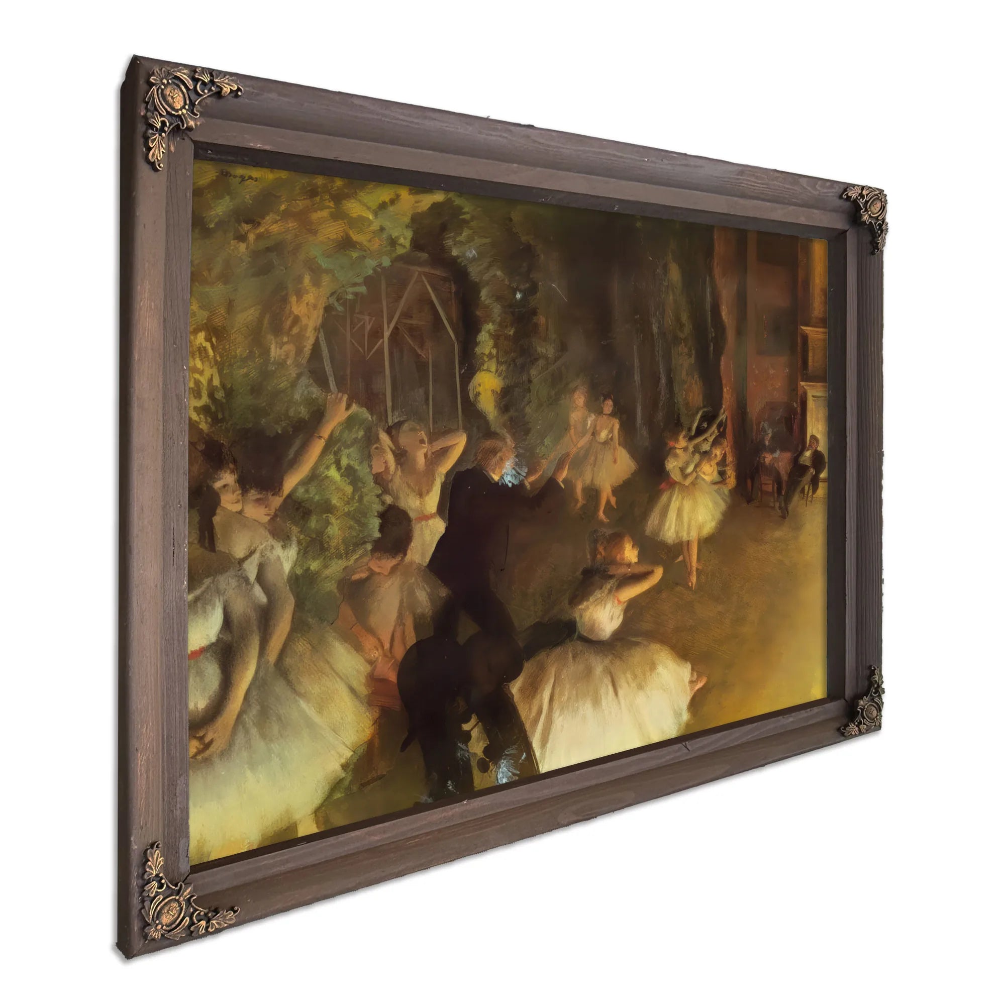 Rehearsal Of Ballet On The Stage By Edgar Degas Fine Art Print