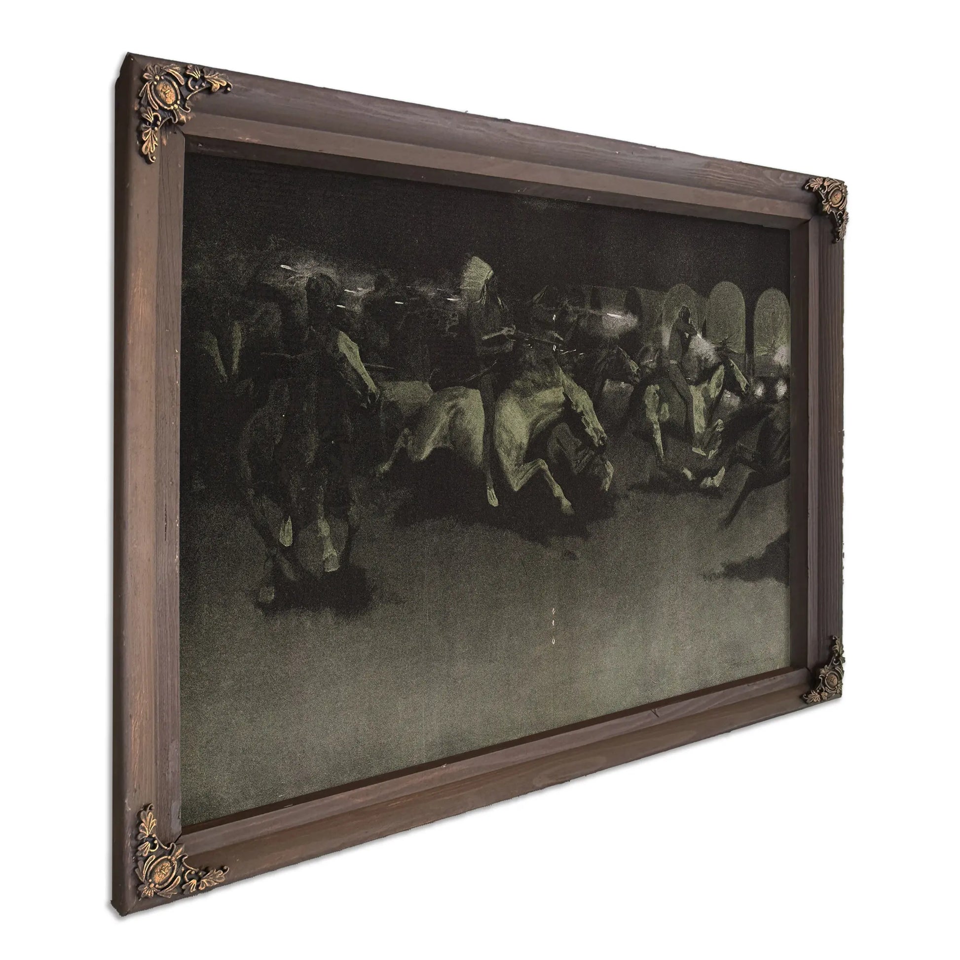 A Night Attack On A Government Wagon Train by Frederic Remington