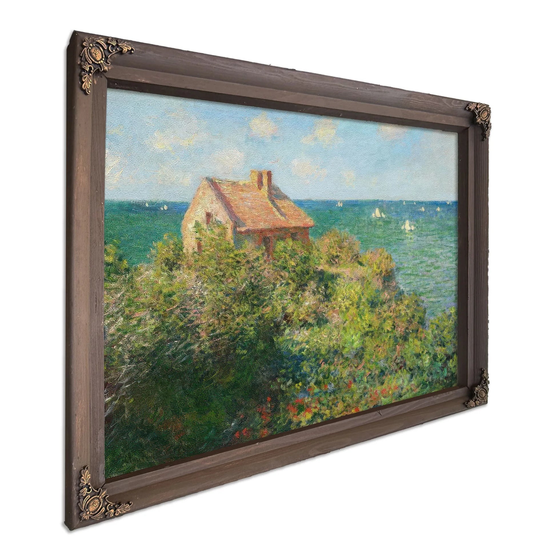 Fisherman's Cottage On The Cliffs At Varengeville By Claude Monet Fine Art Print