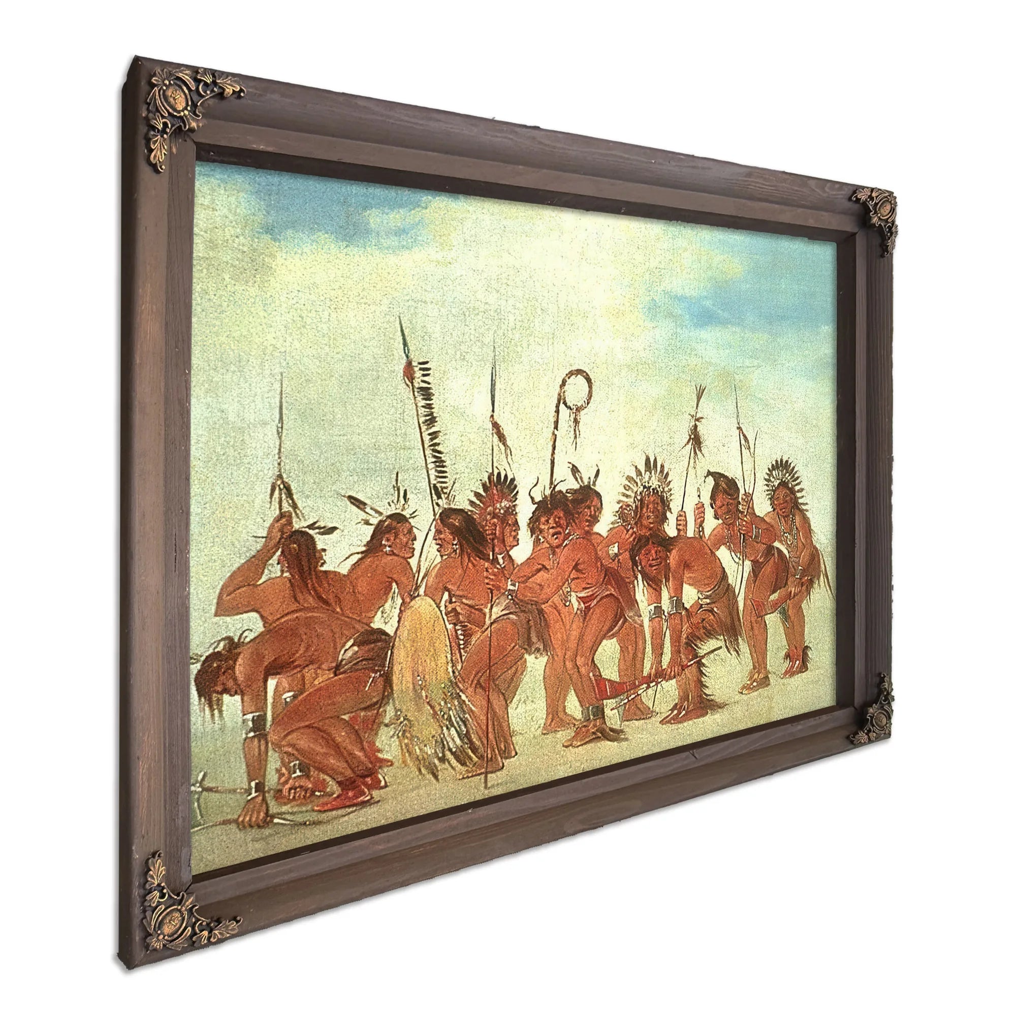 Braves' Dance At Fort Snelling By George Catlin Fine Art Print