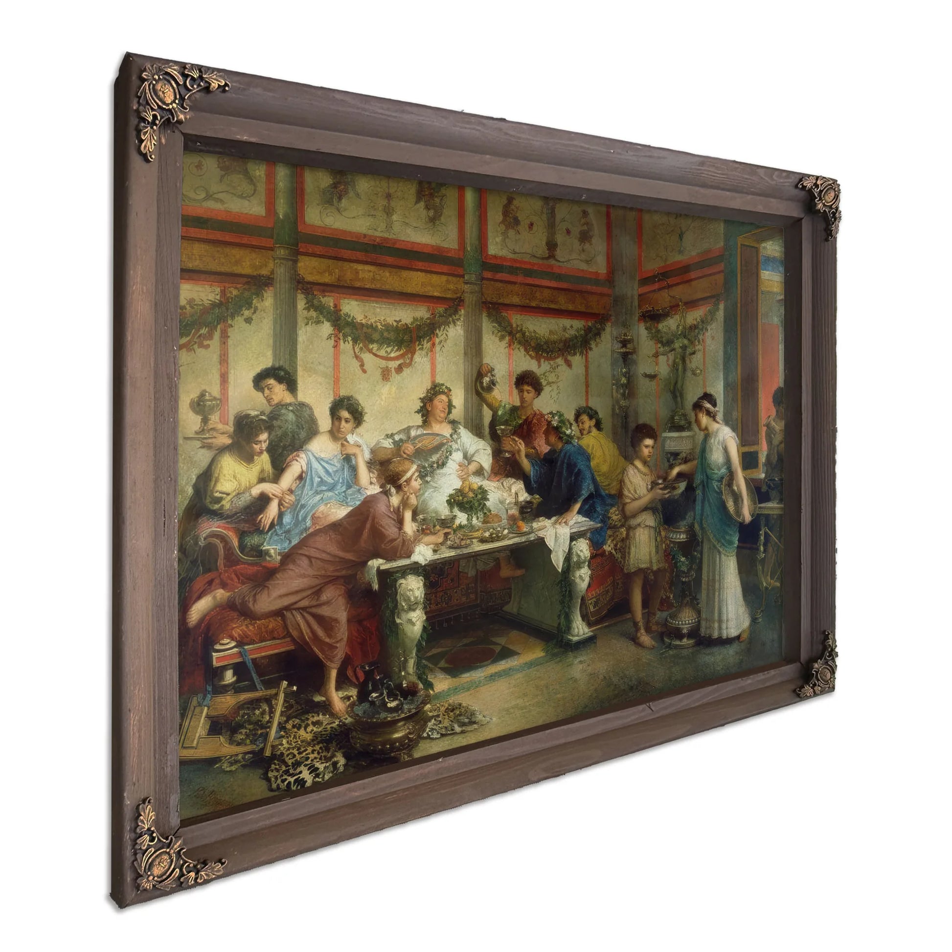 A Roman Feast By Roberto Bompiani Fine Art Print