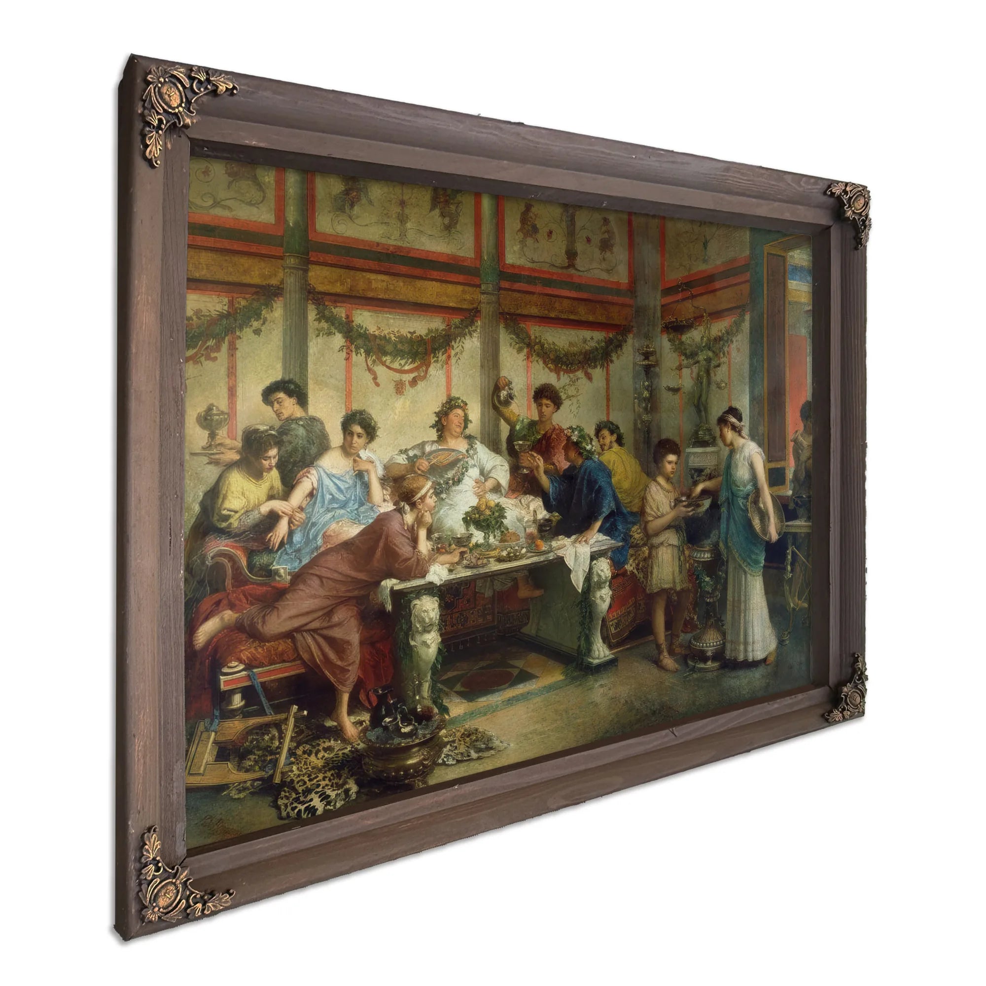 A Roman Feast By Roberto Bompiani Fine Art Print