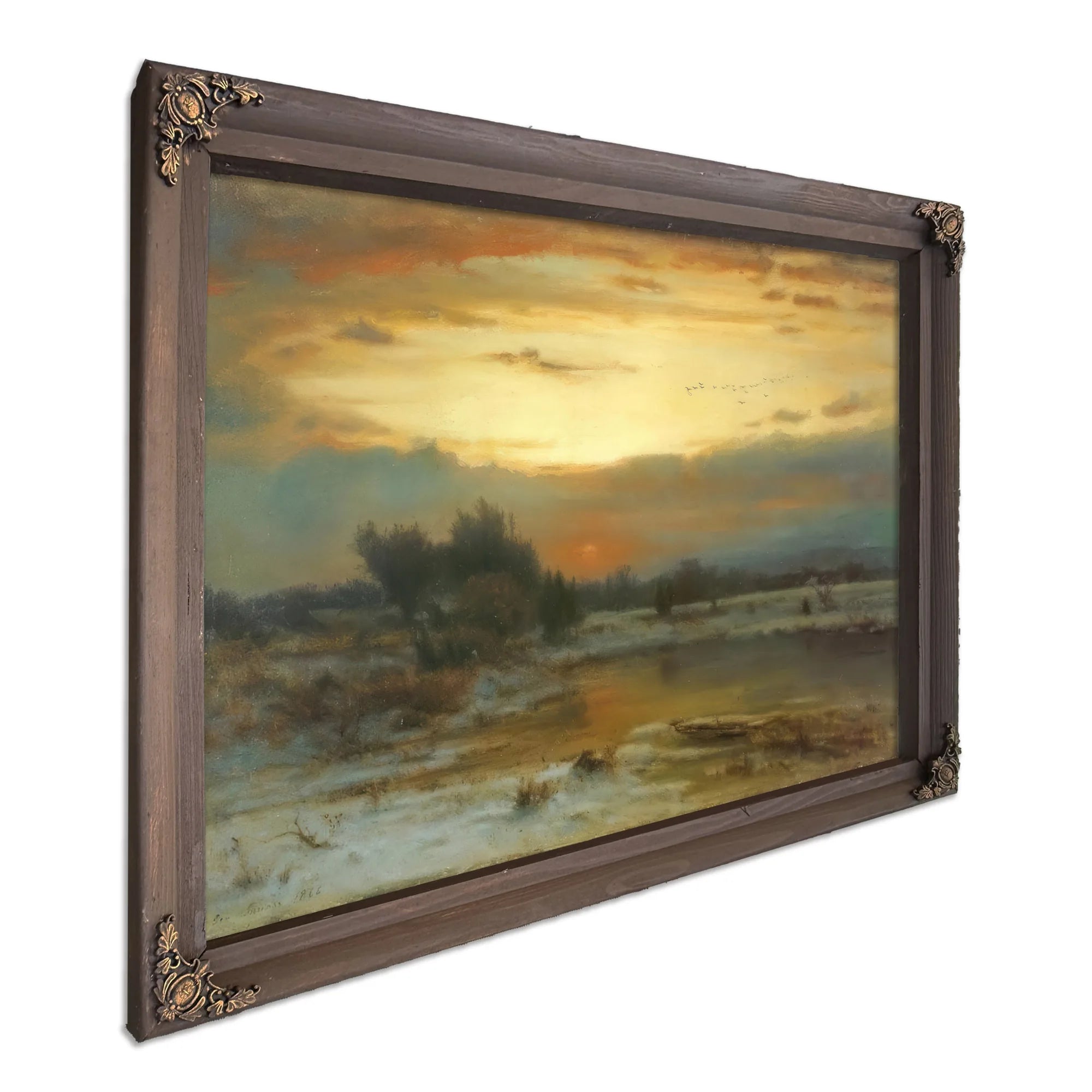 Winter Close Of Day A Winter Sky By George Inness Fine Art Print