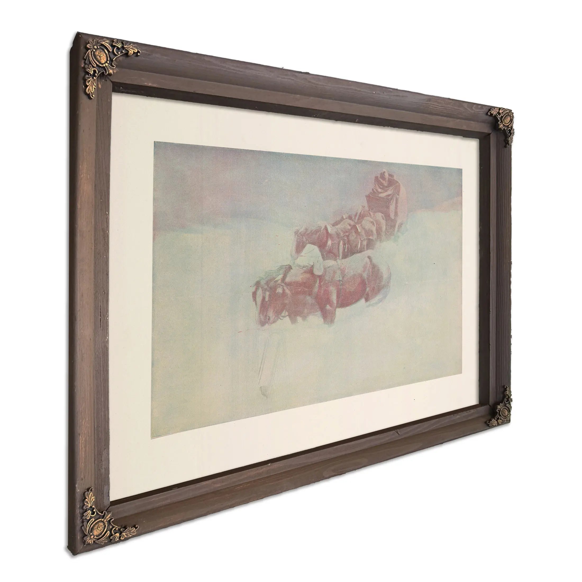 A Snow Bound Christmas On The Overland Coach by Frederic Remington