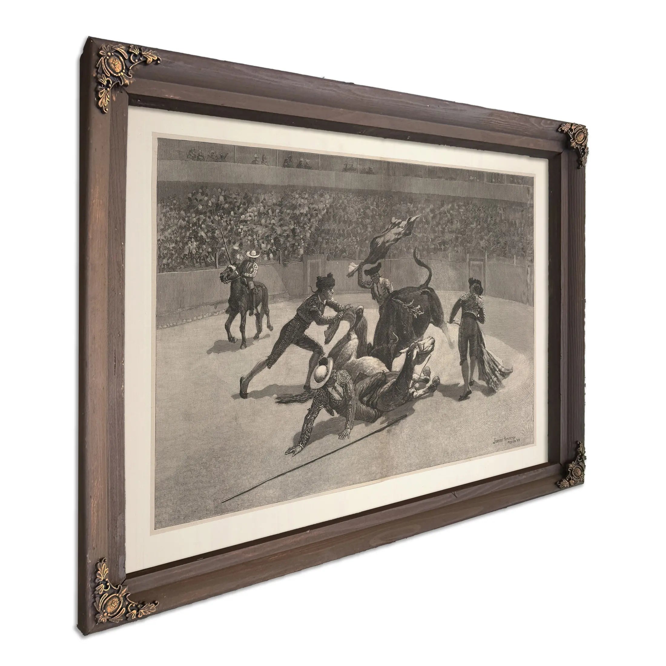 A Bull Fight In Mexico by Frederic Remington