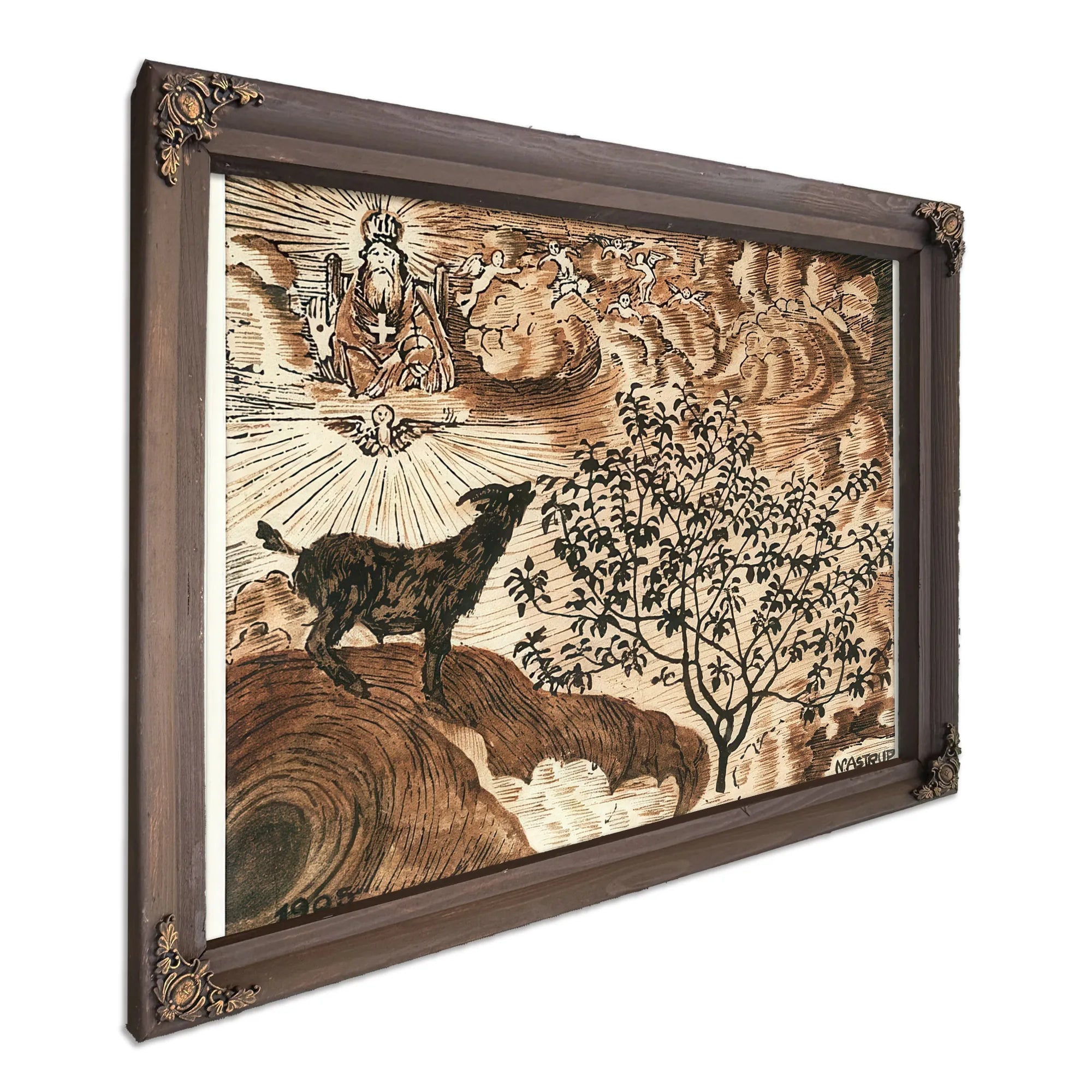 The Ram That Entered Paradise By Nicolai Astrup Fine Art Print