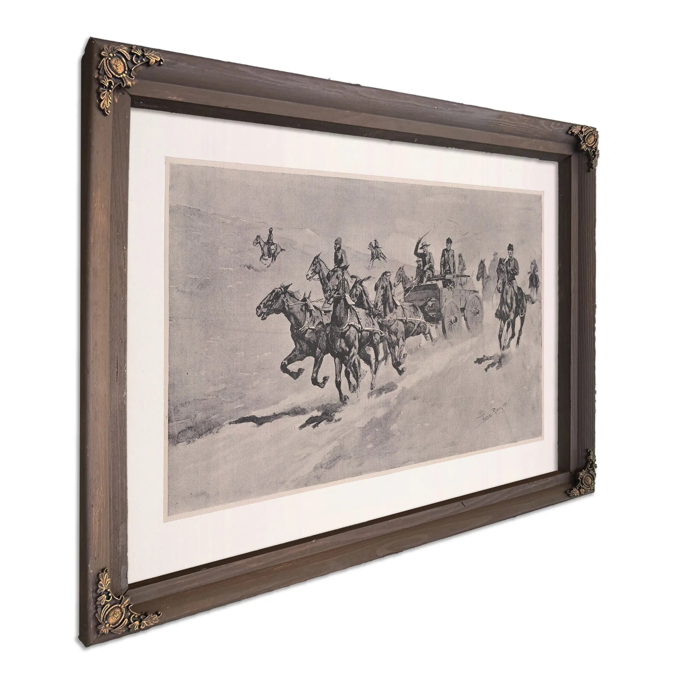 A Run To The Scout Camp by Frederic Remington