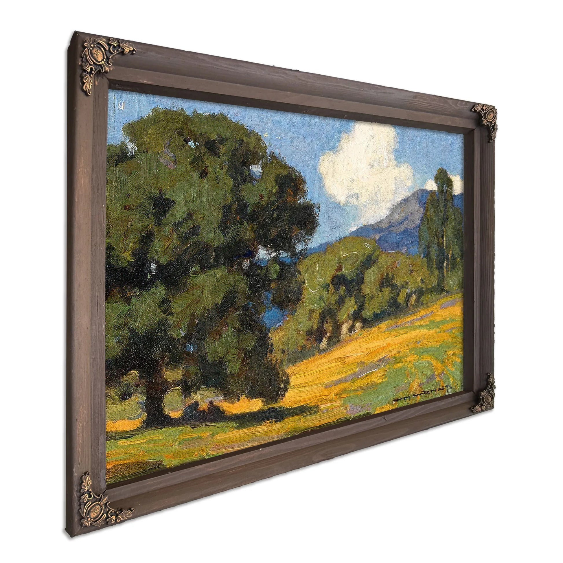 California Wildflowers And Oaks By William Wendt Fine Art Print