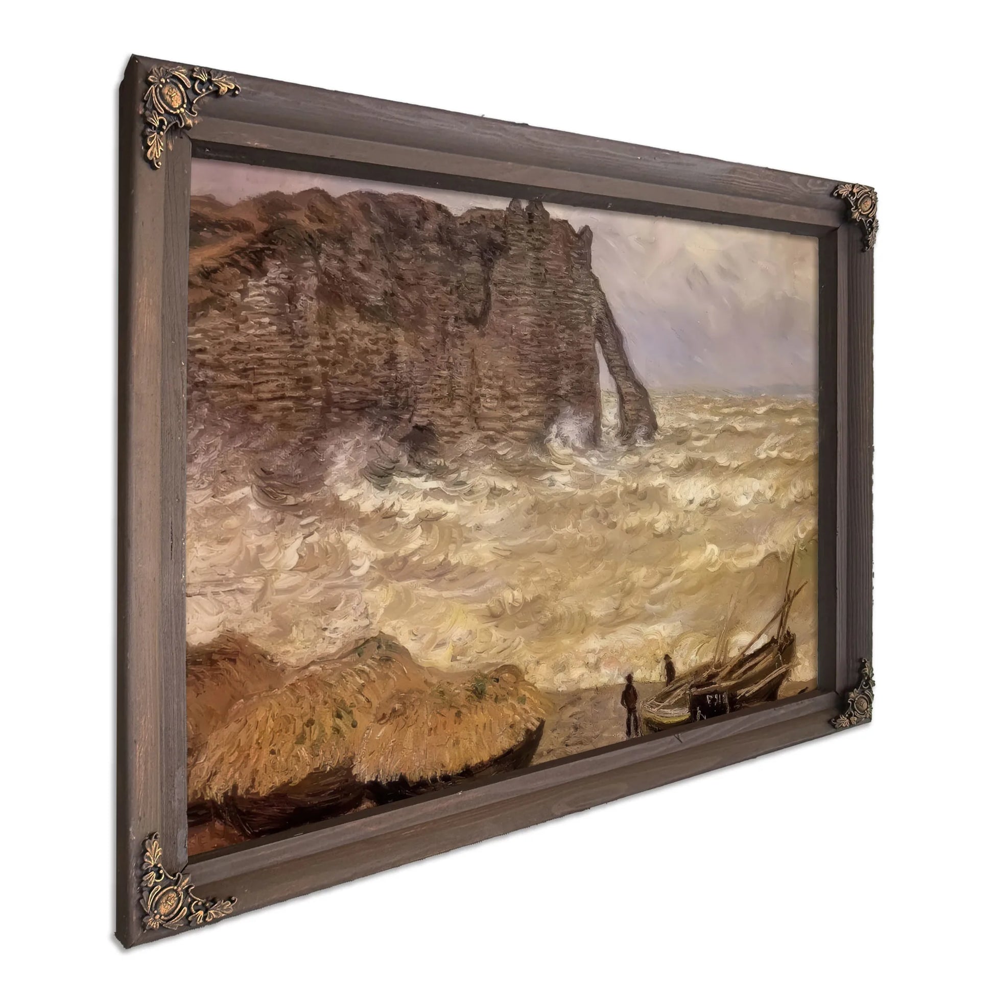 Rough Sea At Etretat By Claude Monet Fine Art Print