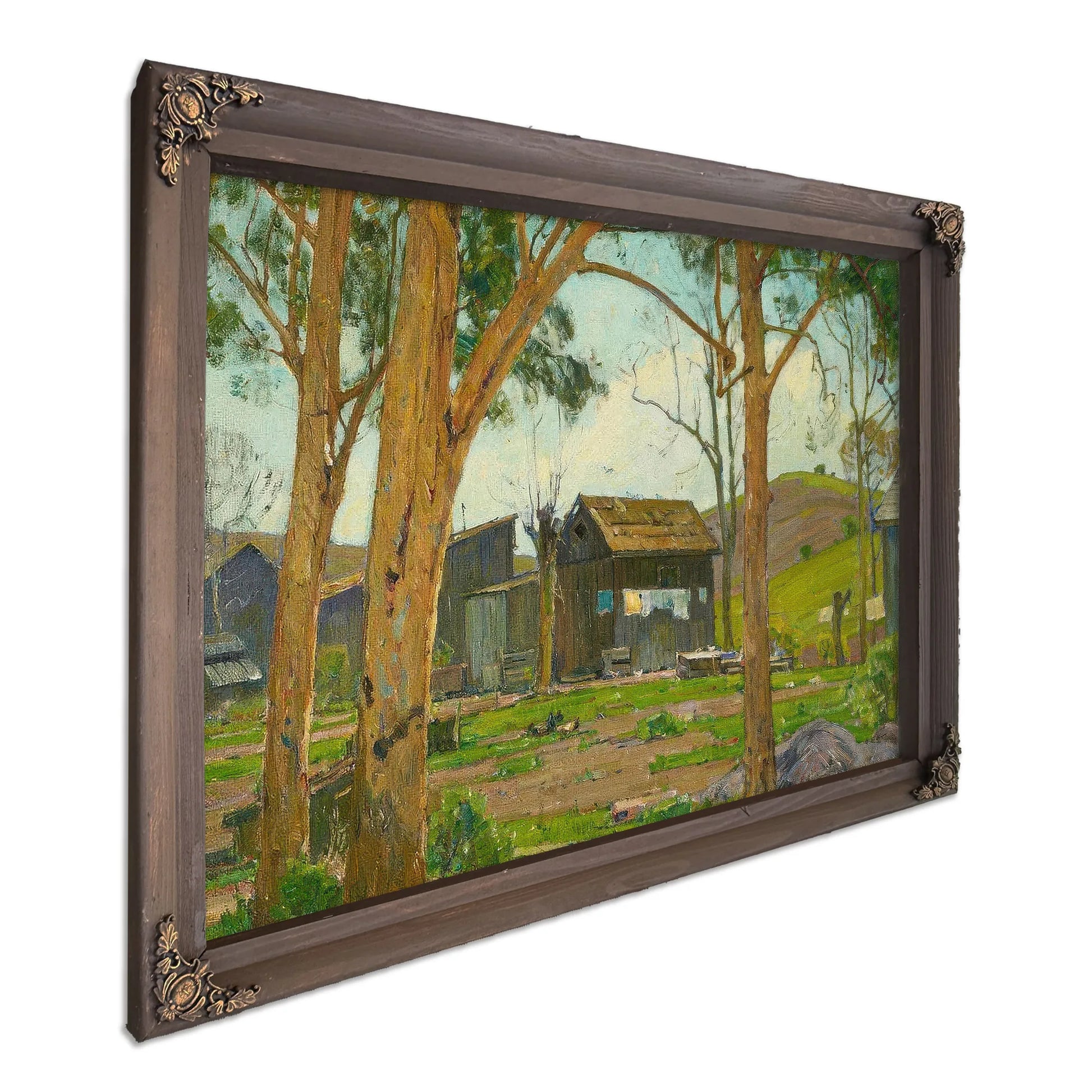 Wash Day At Wendt's Cabin In Trabuco Canyon By William Wendt Fine Art Print