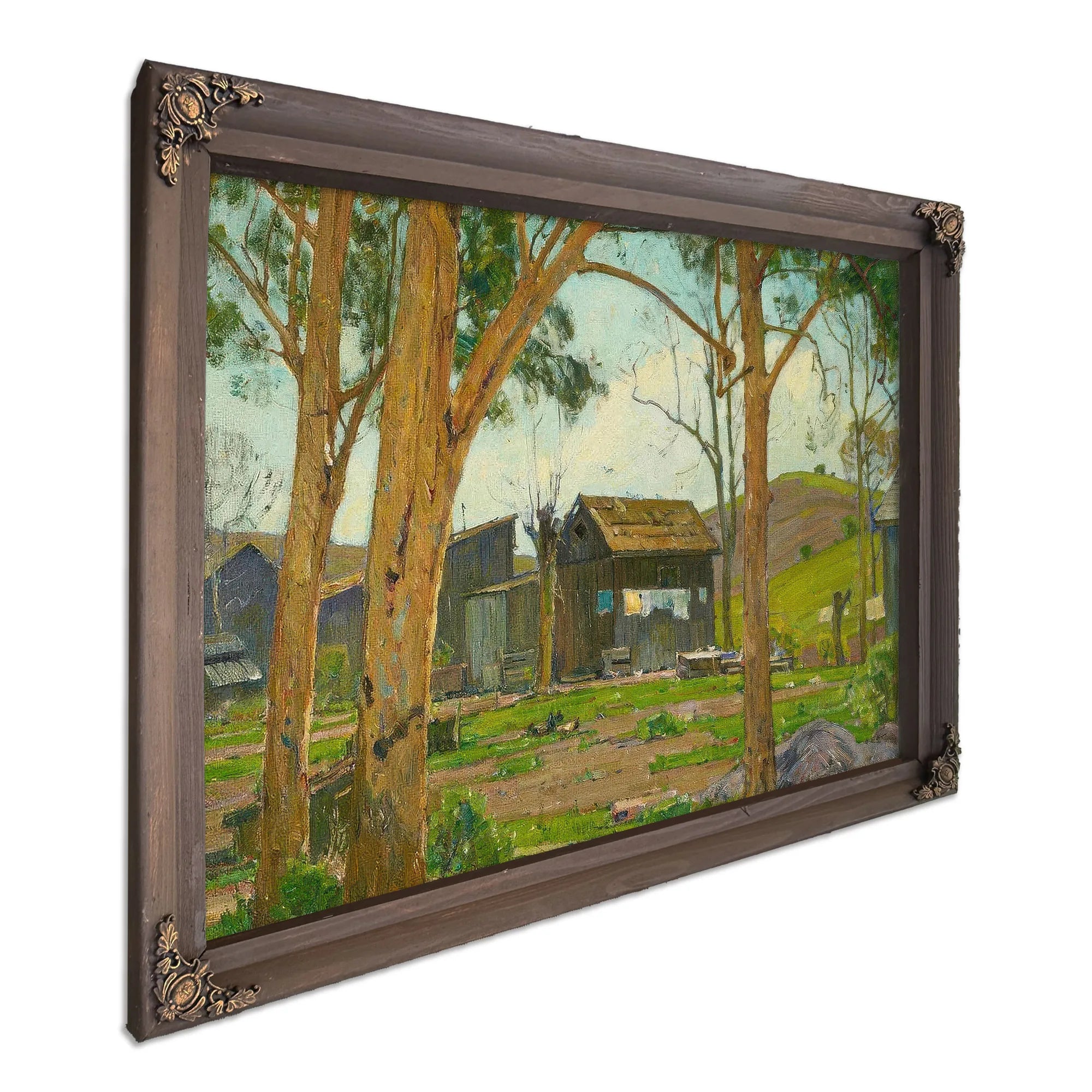 Wash Day At Wendt's Cabin In Trabuco Canyon By William Wendt Fine Art Print