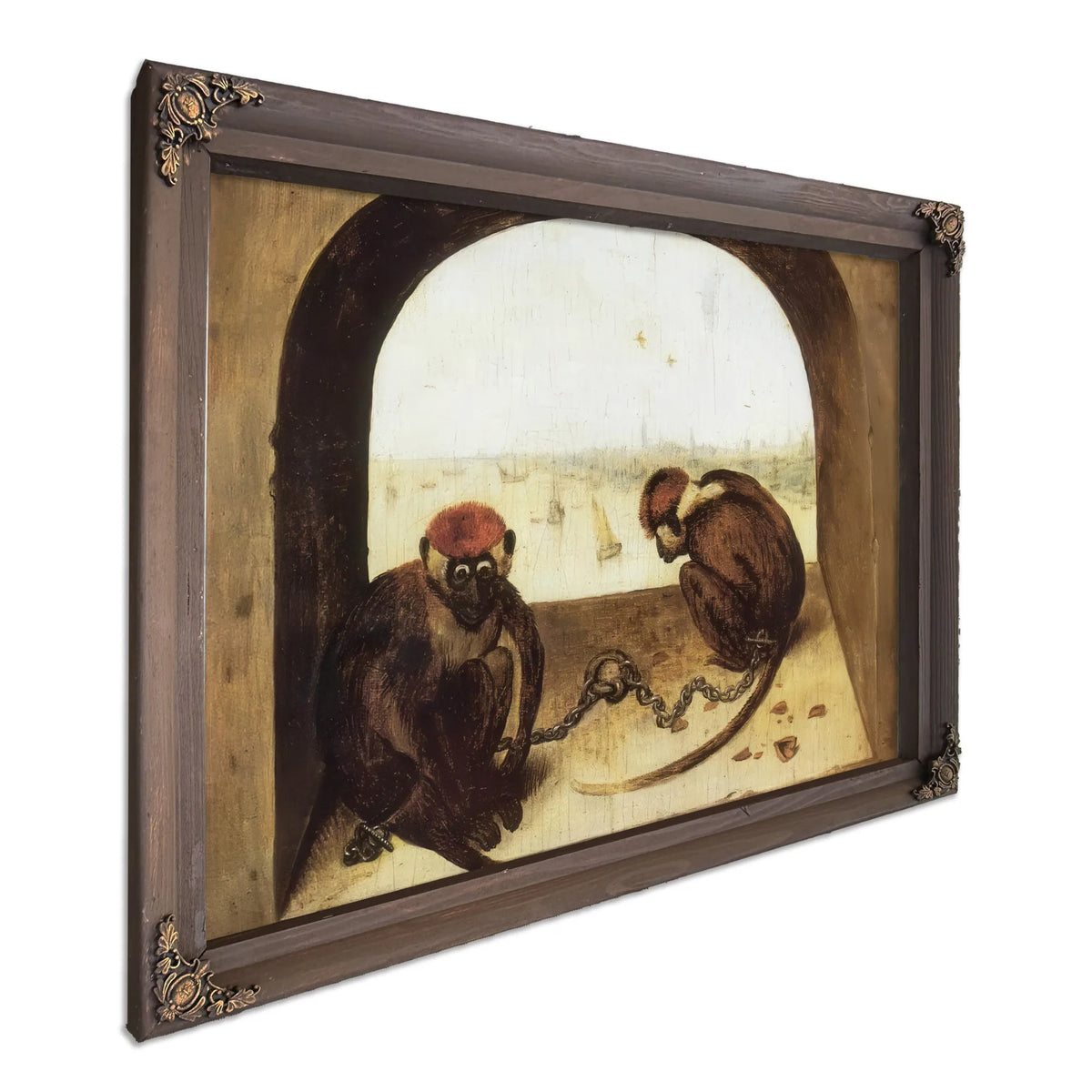 Two Monkeys 1562 By Pieter Bruegel Fine Art Print