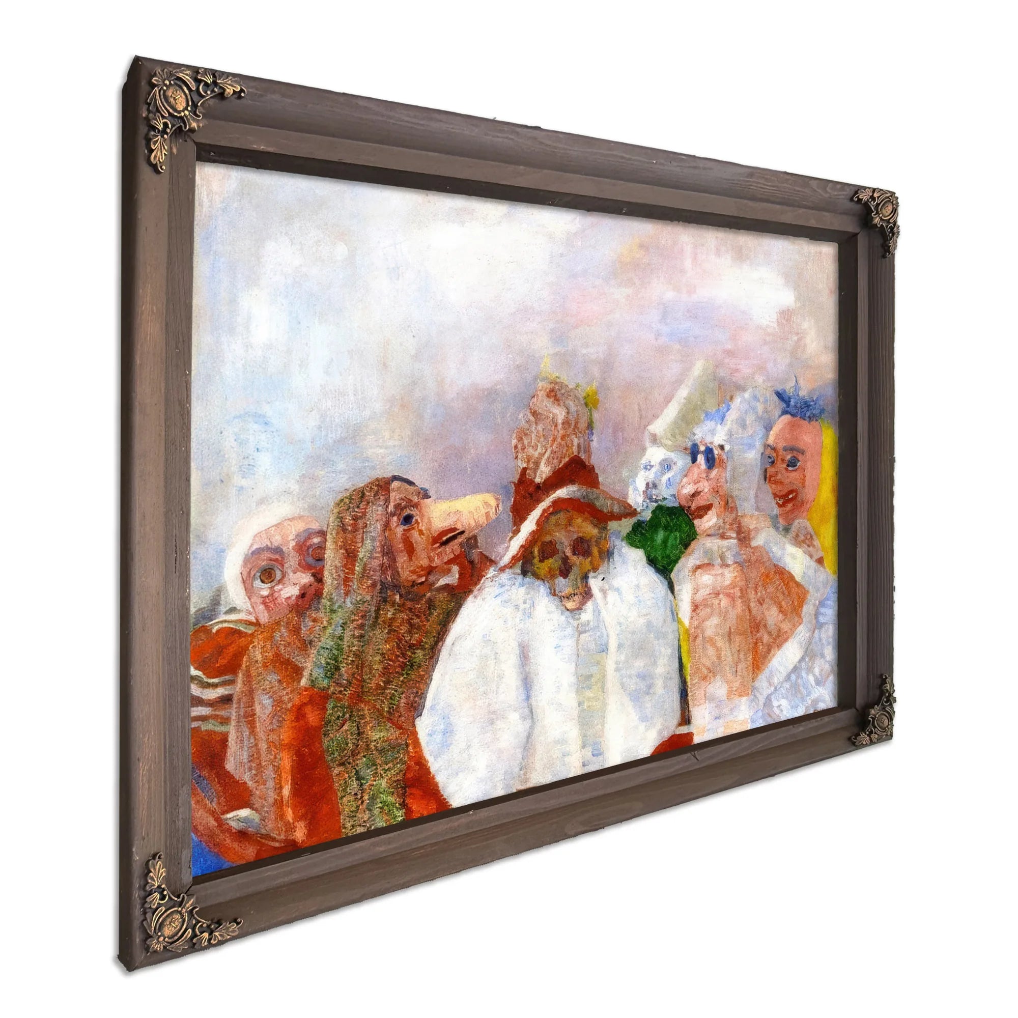 Masks Mocking Death By James Ensor Fine Art Print