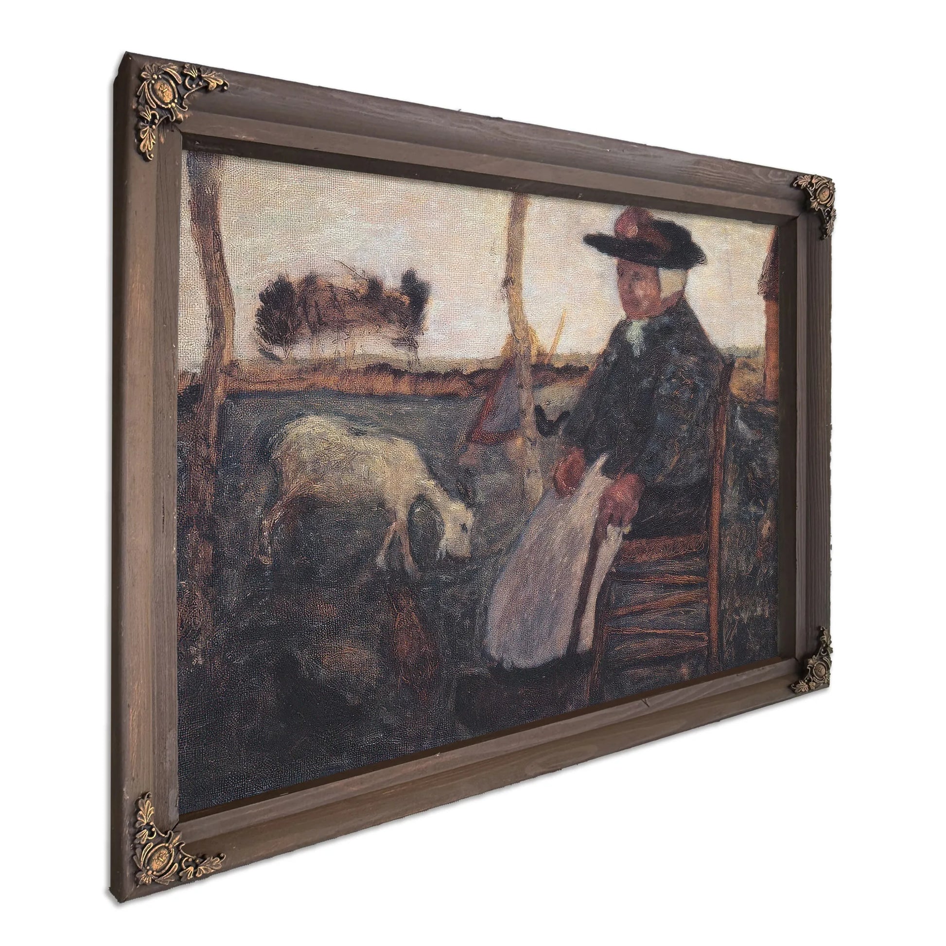 Old Farmer With A Goat By Paula Modersohn Becker Fine Art Print