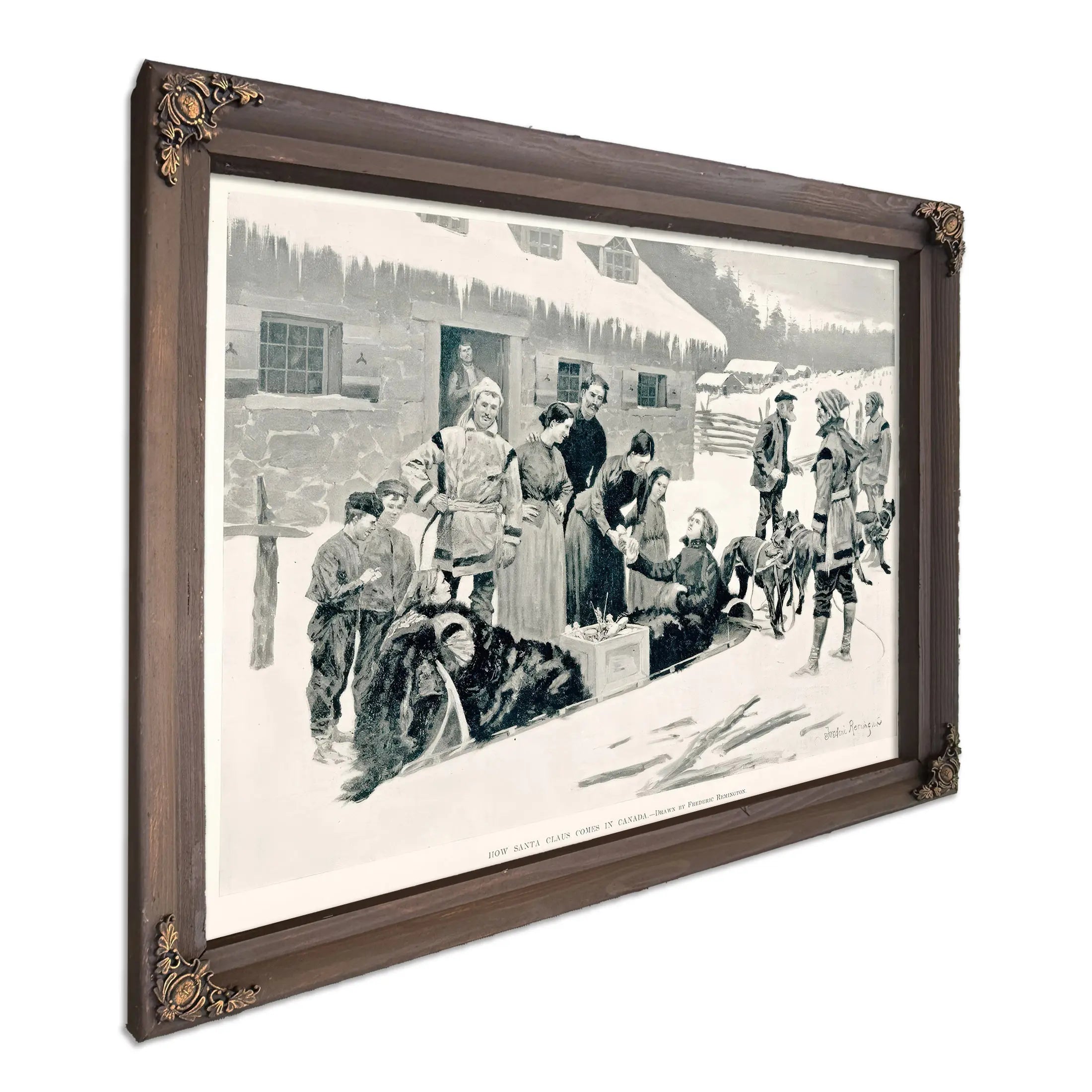 How Santa Claus Comes In Canadab by Frederic Remington
