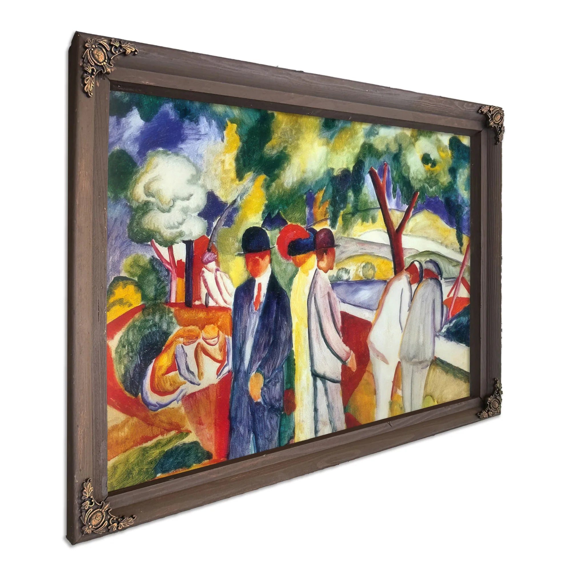Strollers (Grand Outdoor Promenade) By August Macke Fine Art Print
