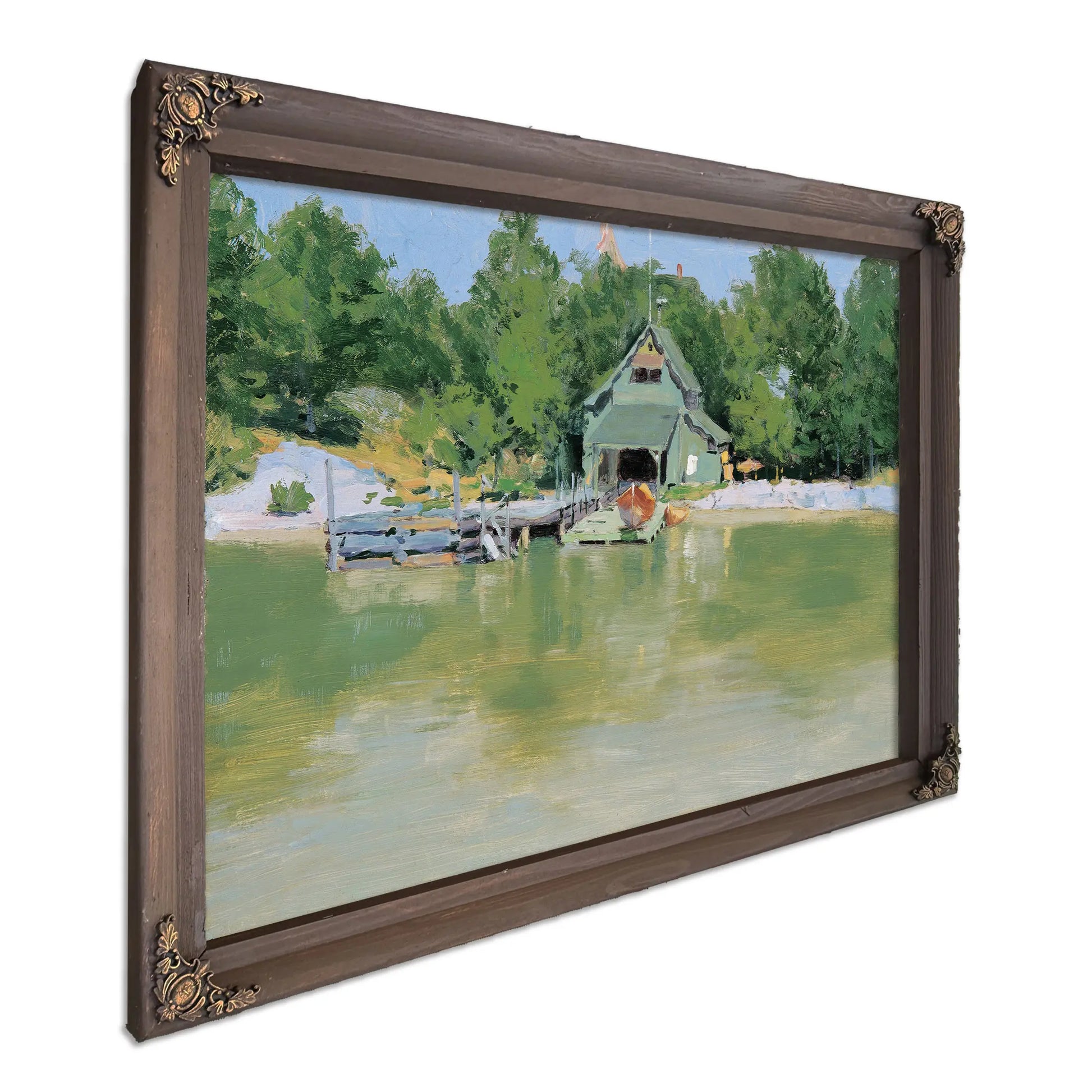 Boat House At Ingleneuk by Frederic Remington