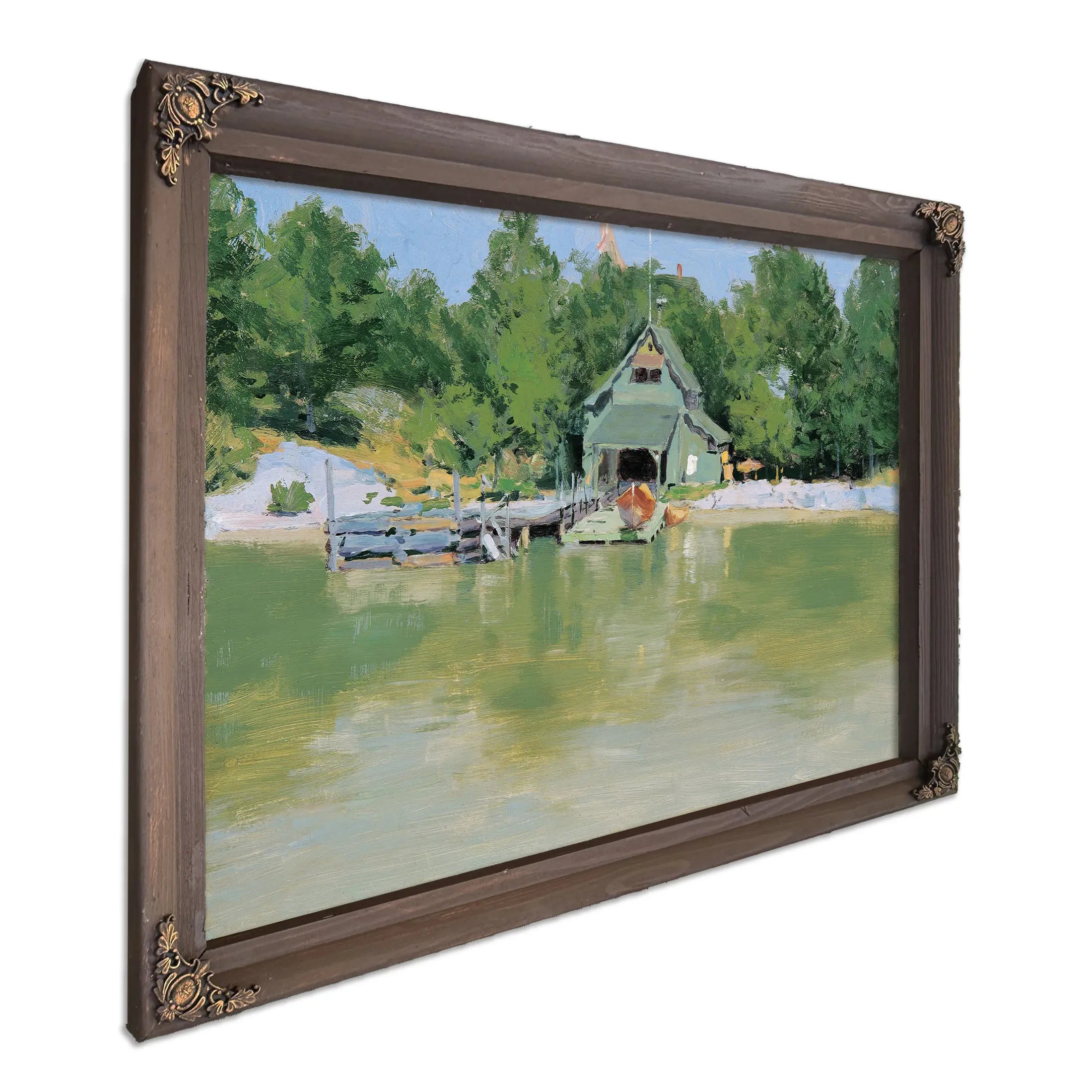Boat House At Ingleneuk by Frederic Remington