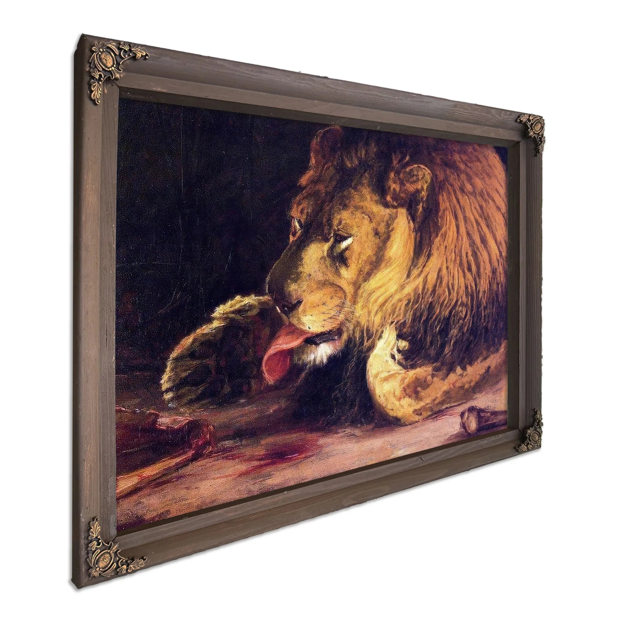 Lion Licking Its Paw By Henry Ossawa Tanner Fine Art Print