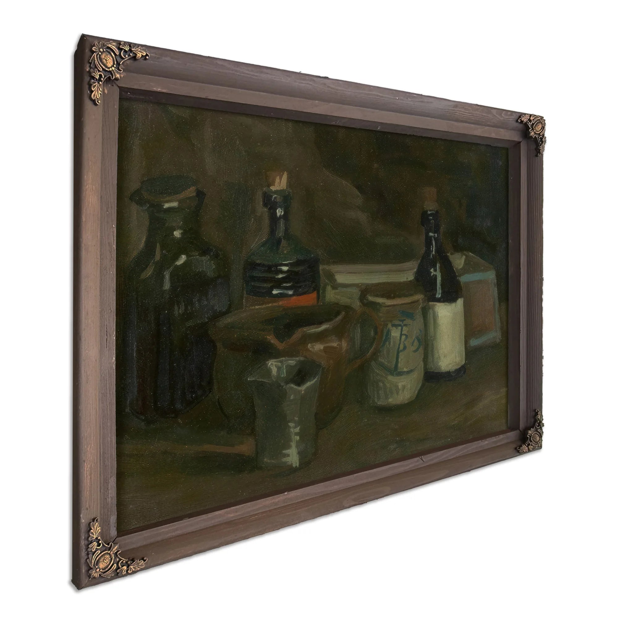 Still Life With Bottles And Earthenware By Vincent Van Gogh Fine Art Print