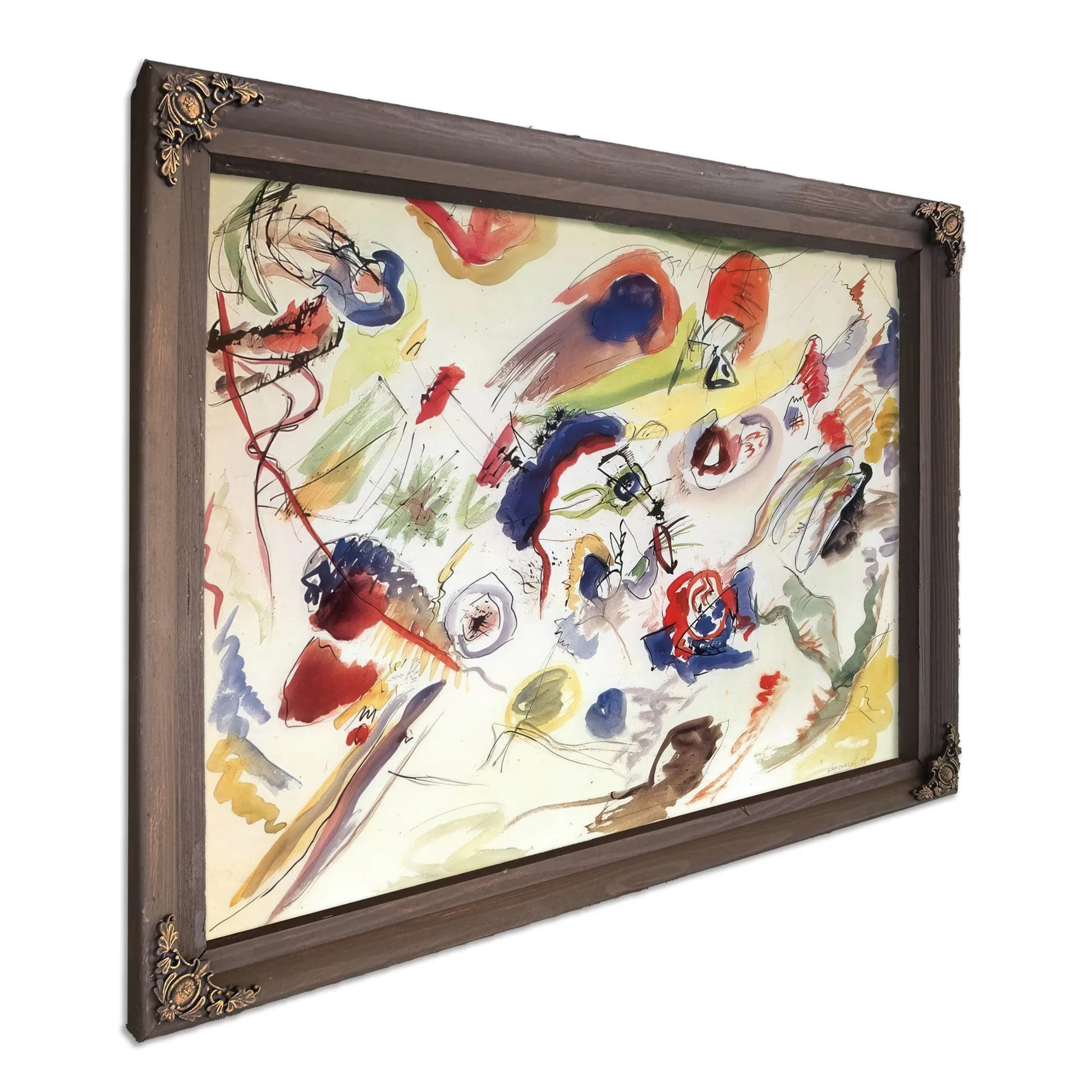 Untitled (First Abstract Watercolour By Wassily Kandinsky Fine Art Print