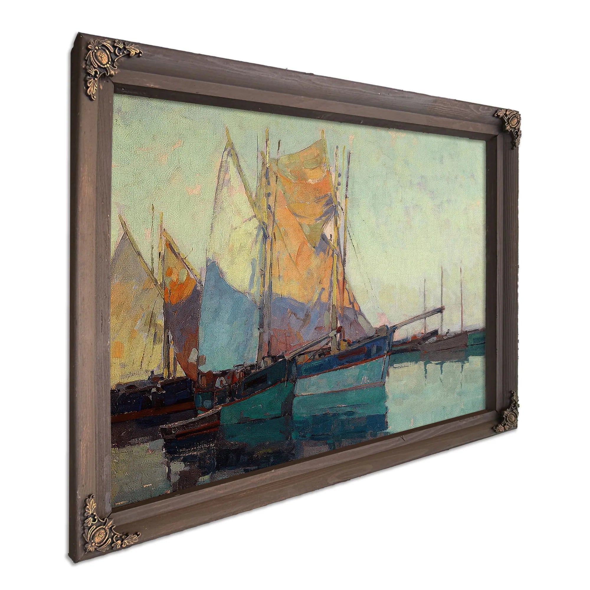 Sailboats At Anchor By Edgar Payne Fine Art Print