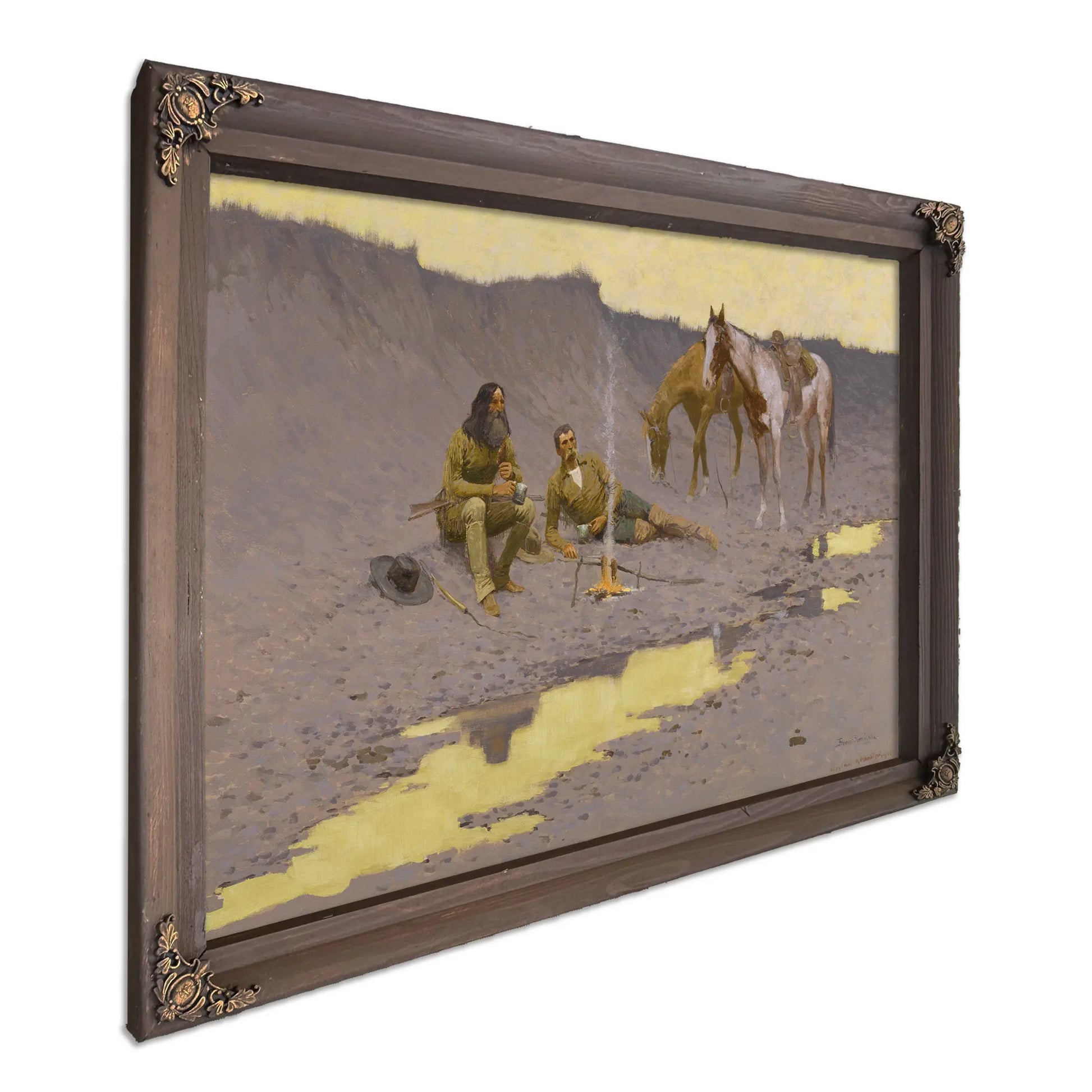 A New Year On The Cimarron  by Frederic Remington