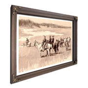 On The Head Waters Burgess Finding A Ford By Frederic Remington  by Frederic Remington