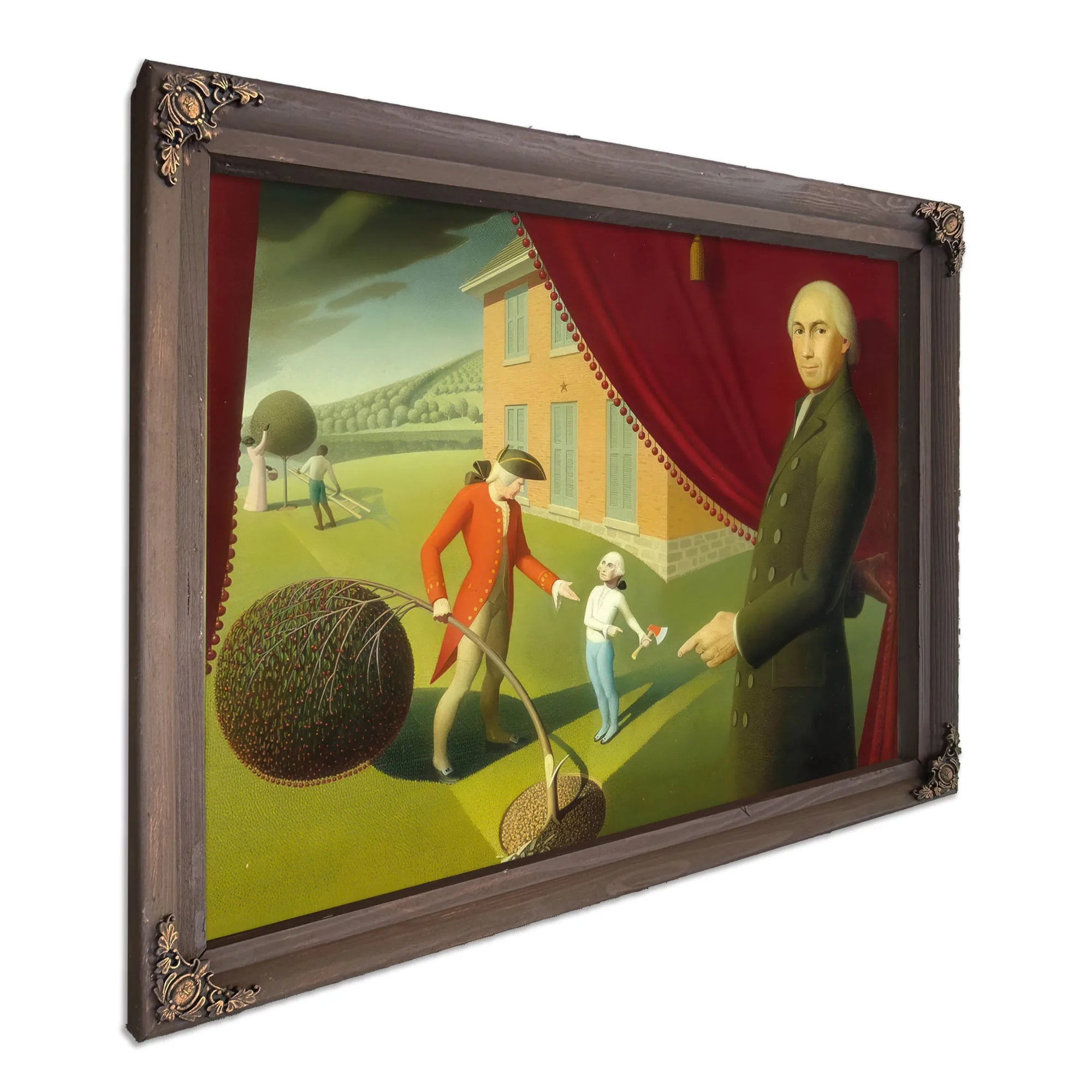 Parson Weems Fable By Grant Wood Fine Art Print
