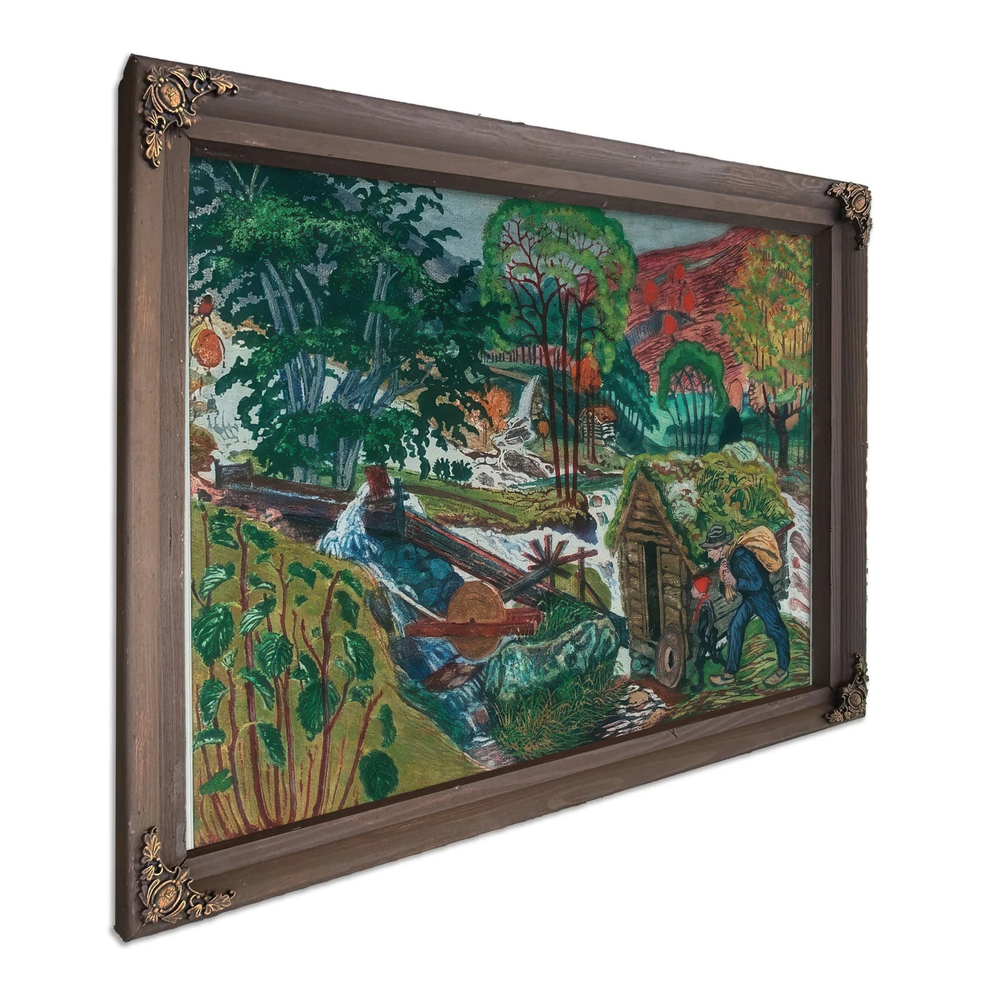 Milling Weather (Woodcut) By Nicolai Astrup Fine Art Print