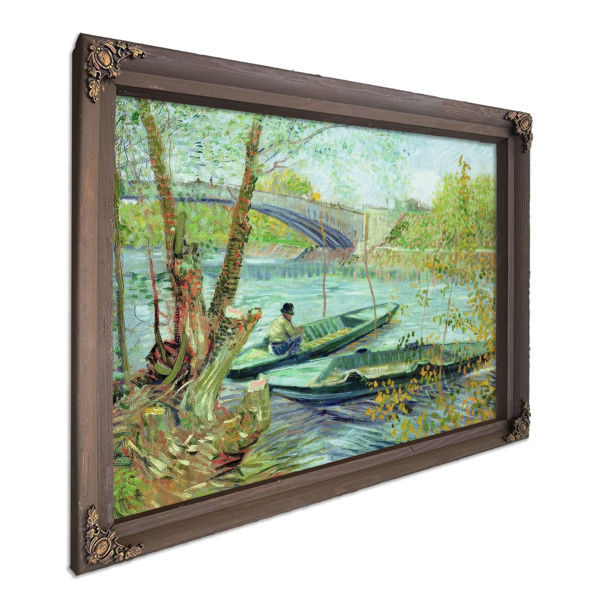 Fishing In The Spring. Pont De Clichy By Vincent Van Gogh Fine Art Print