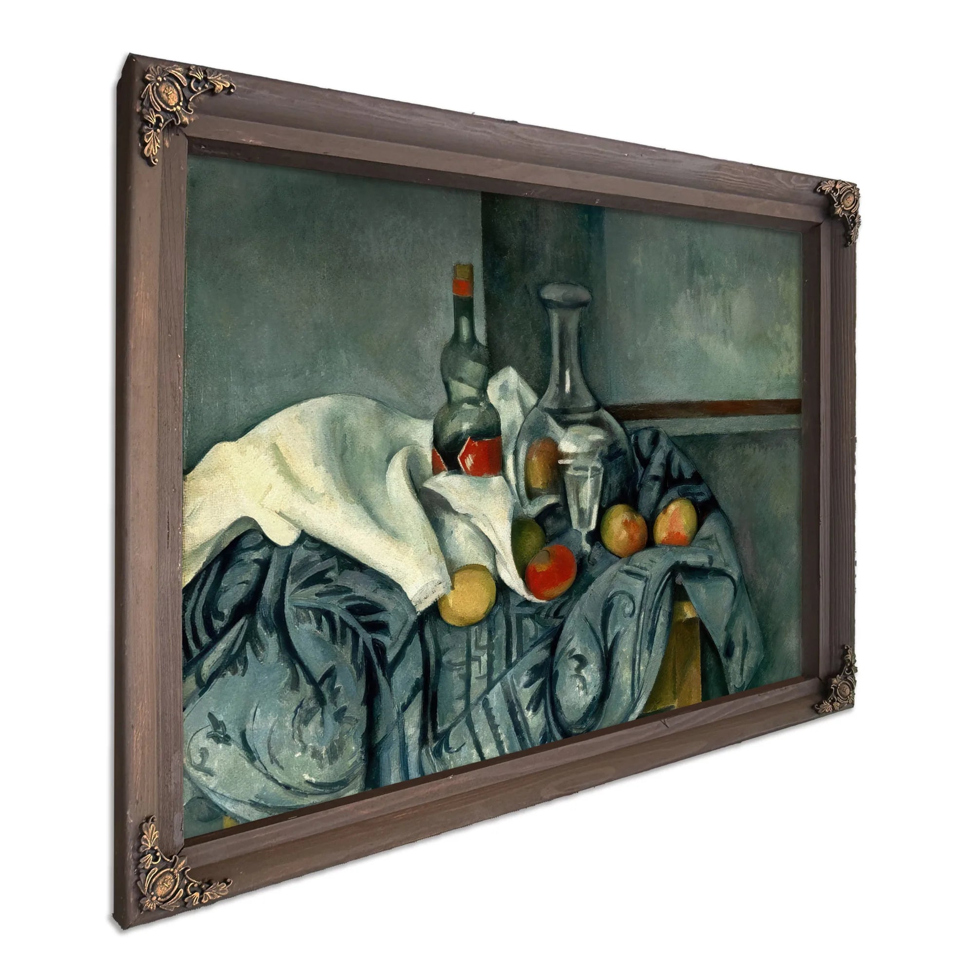 Still Life With Peppermint Bottle By Paul Cezanne Fine Art Print