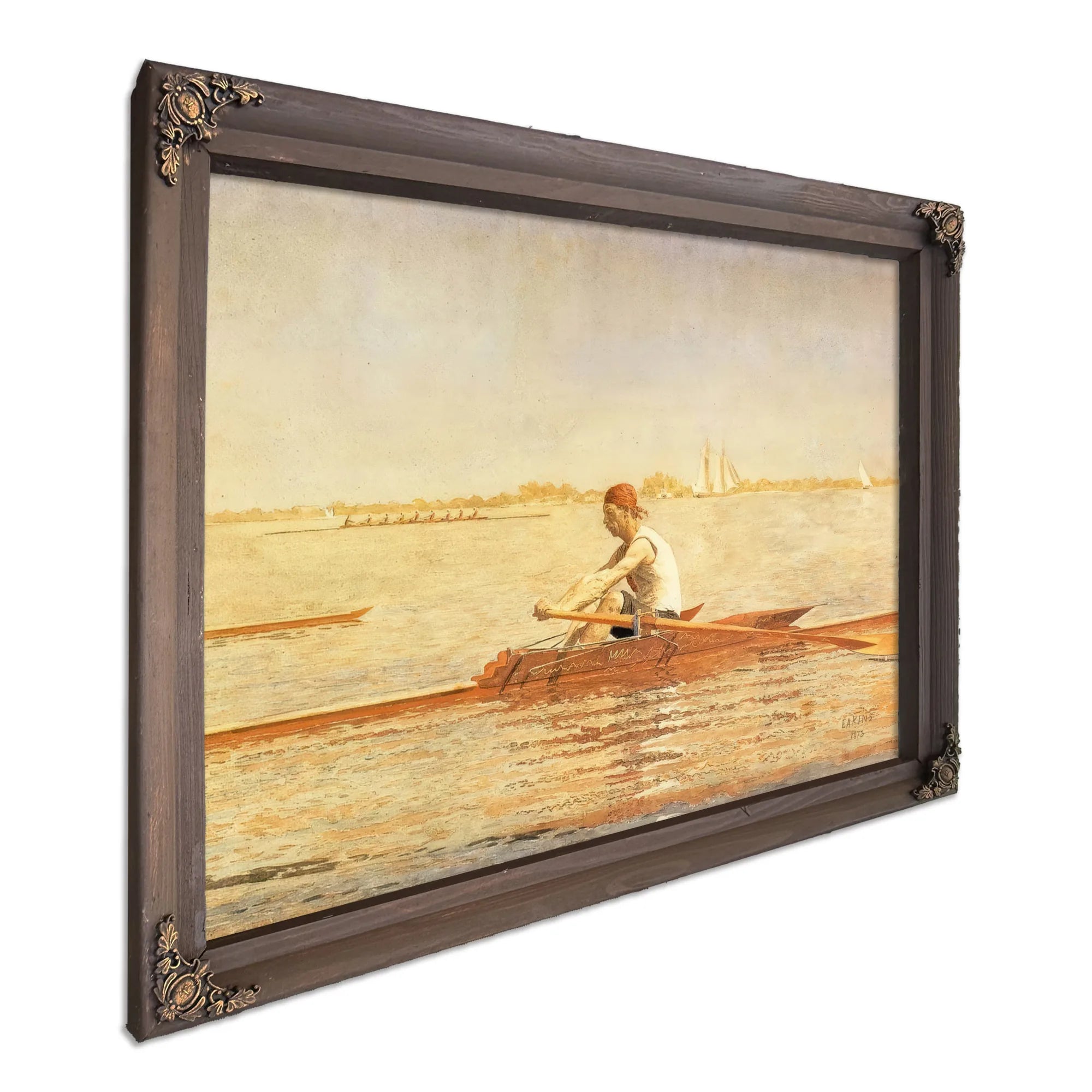 John Biglin In A Single Scull 2 By Thomas Eakins Fine Art Print