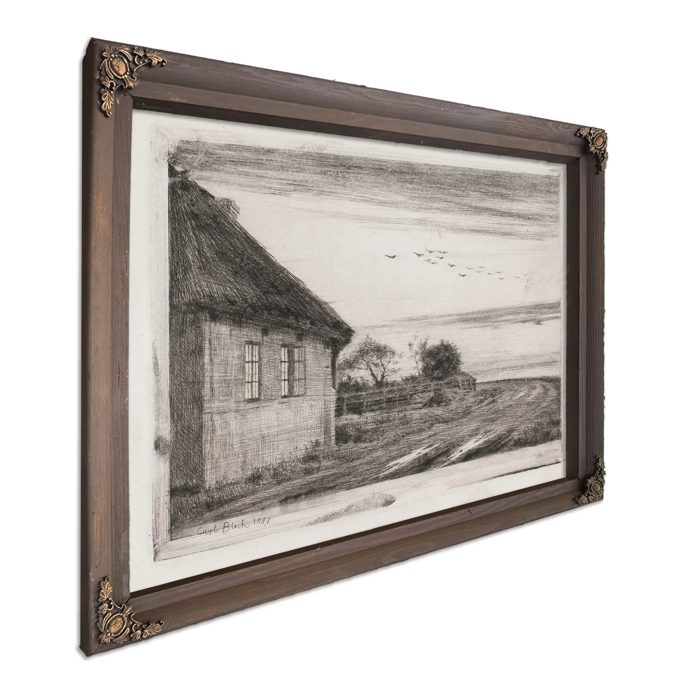 Aftenlandskab Fra Hellebaek by Carl Bloch