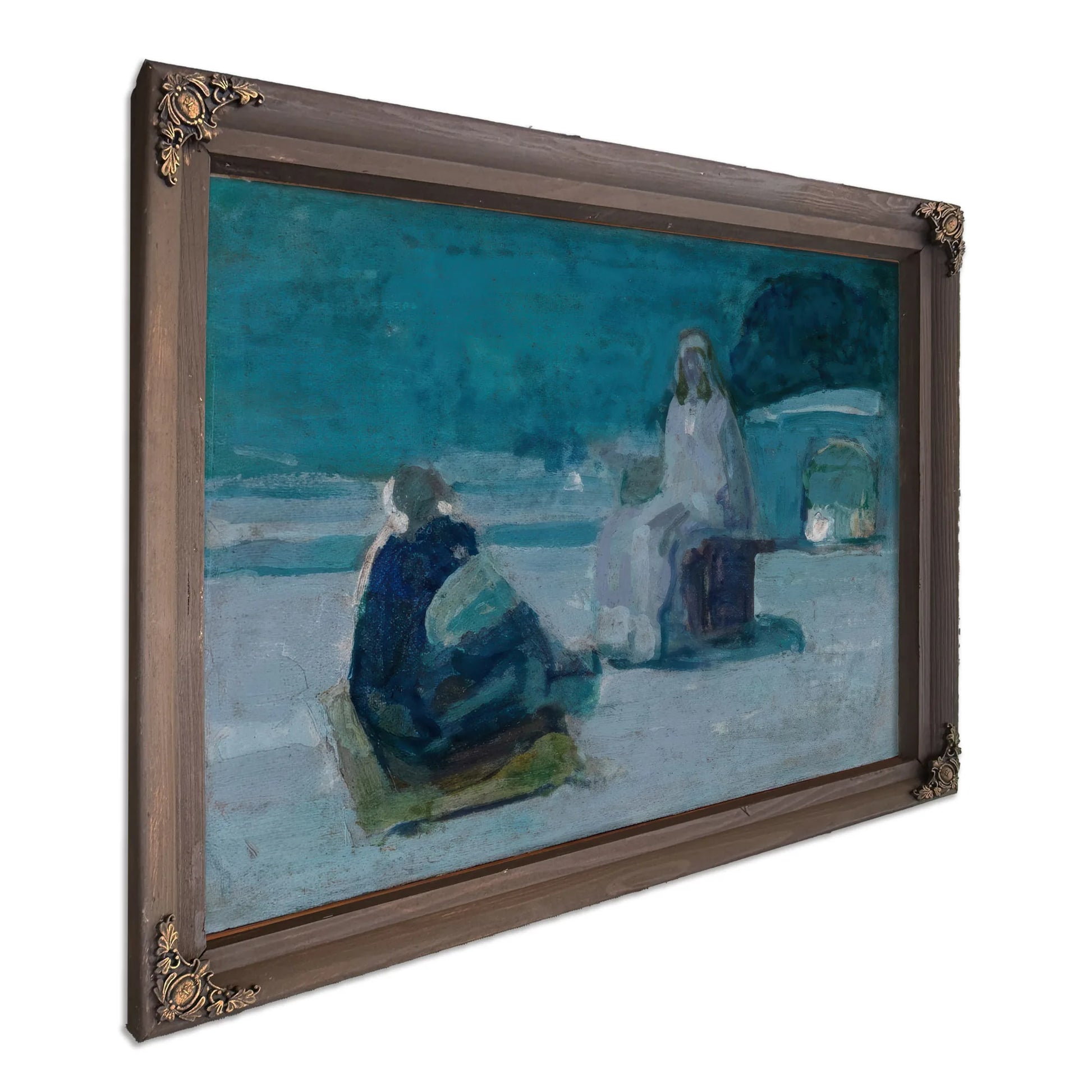 Study For Christ And Nicodemus On A Rooftop By Henry Ossawa Tanner Fine Art Print