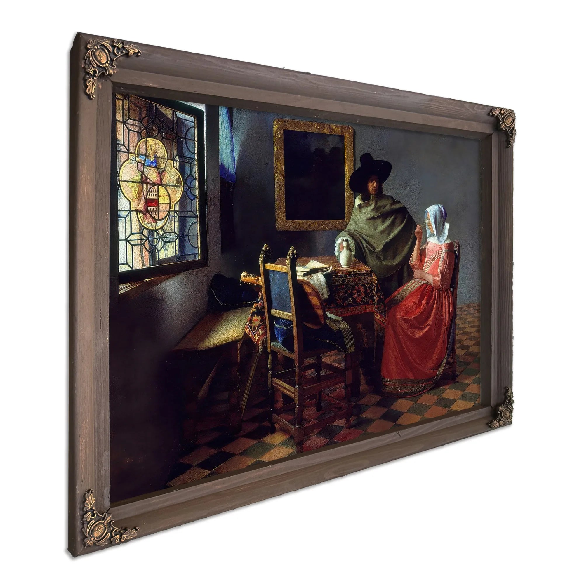 Jan Vermeer Van Delft The Glass Of Wine Upload Tmp By Johannes Vermeer Fine Art Print