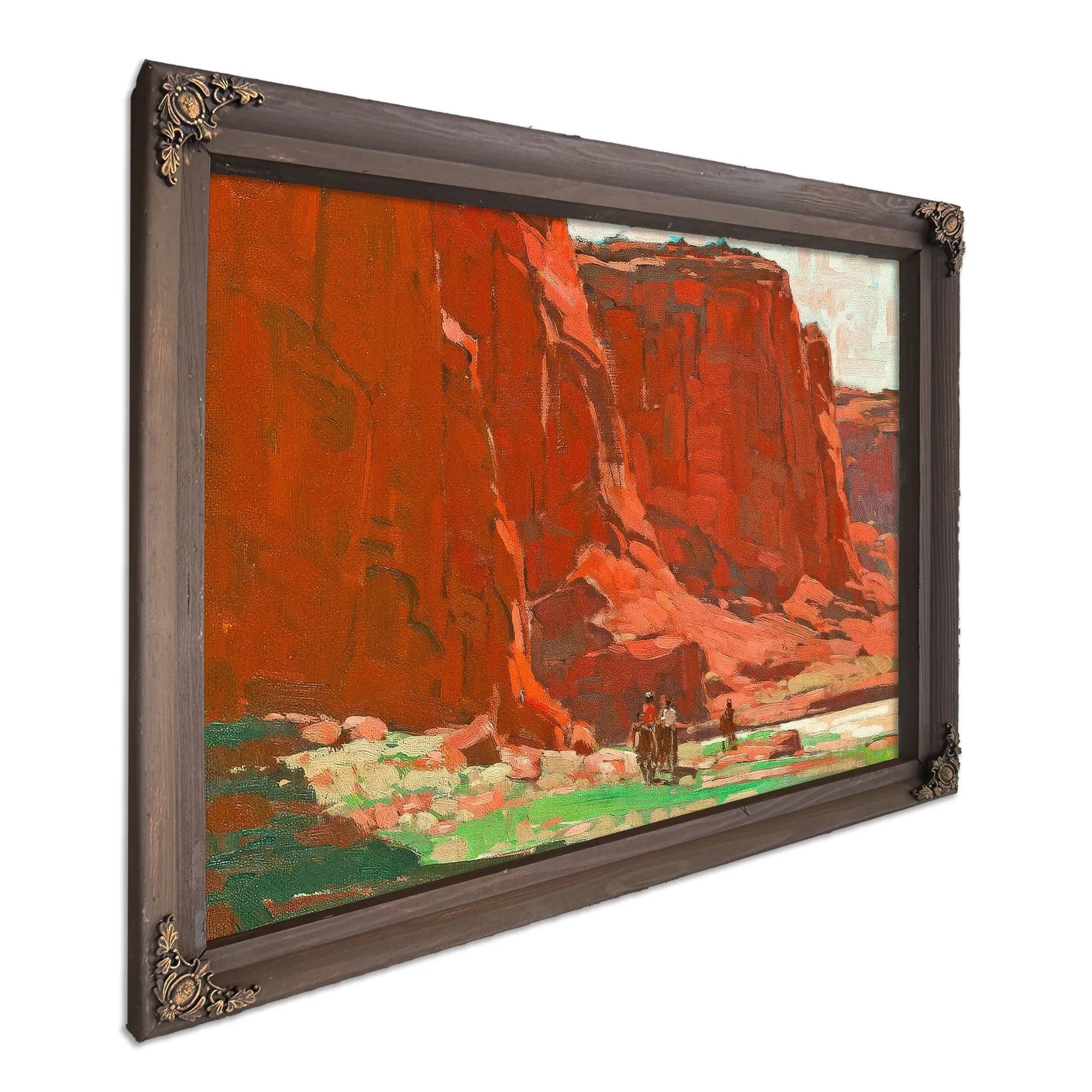 Riders Passing Through, Canyon De Chelly, Arizona By Edgar Payne Fine Art Print