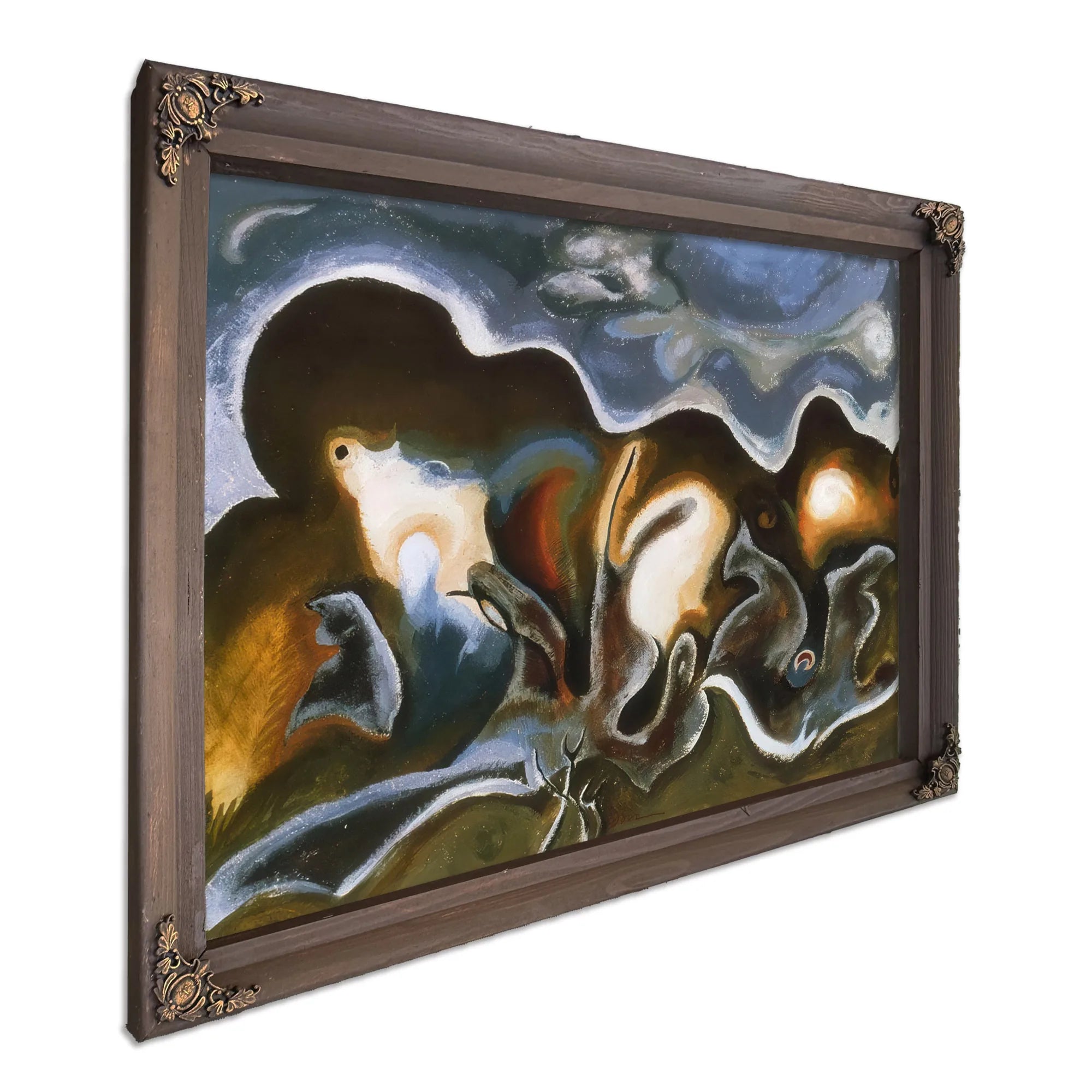 Tree Trunks By Arthur Dove Fine Art Print