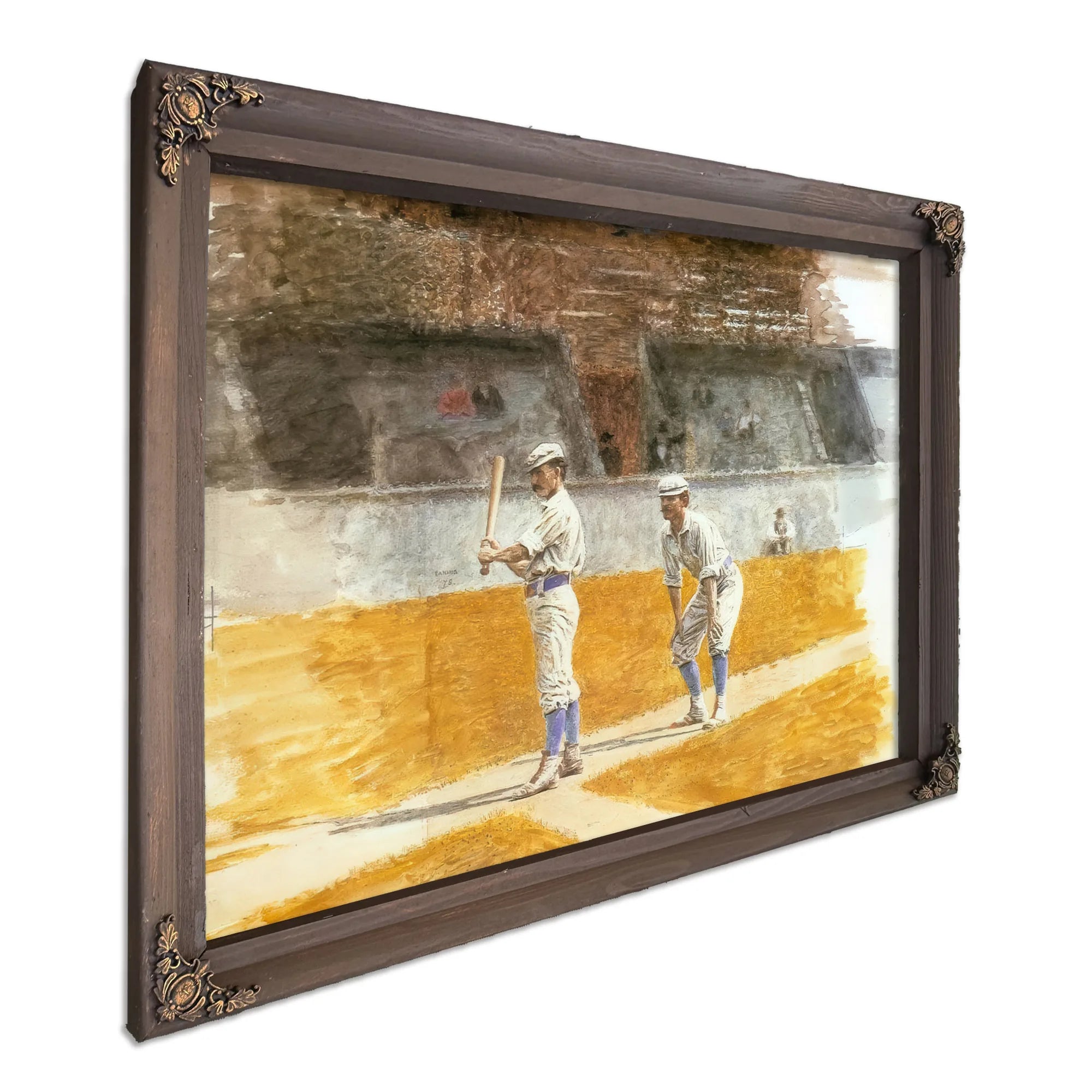 Baseball Players Practicing 1875 By Thomas Eakins Fine Art Print