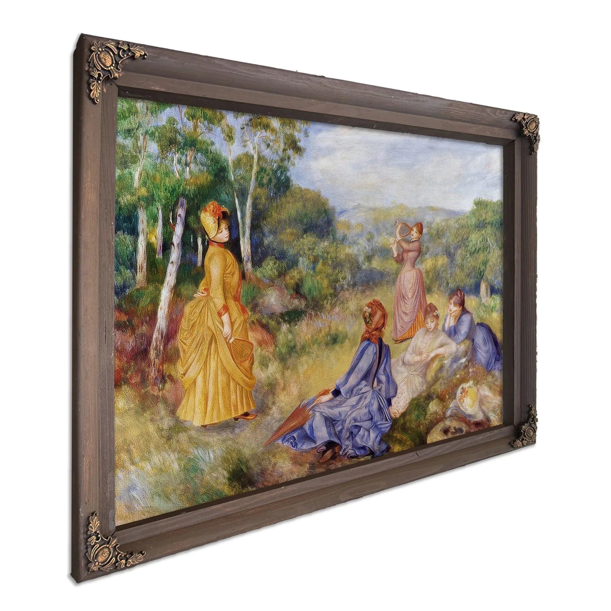Girls Playing Battledore And Shuttlecock By Pierre Auguste Renoir Fine Art Print