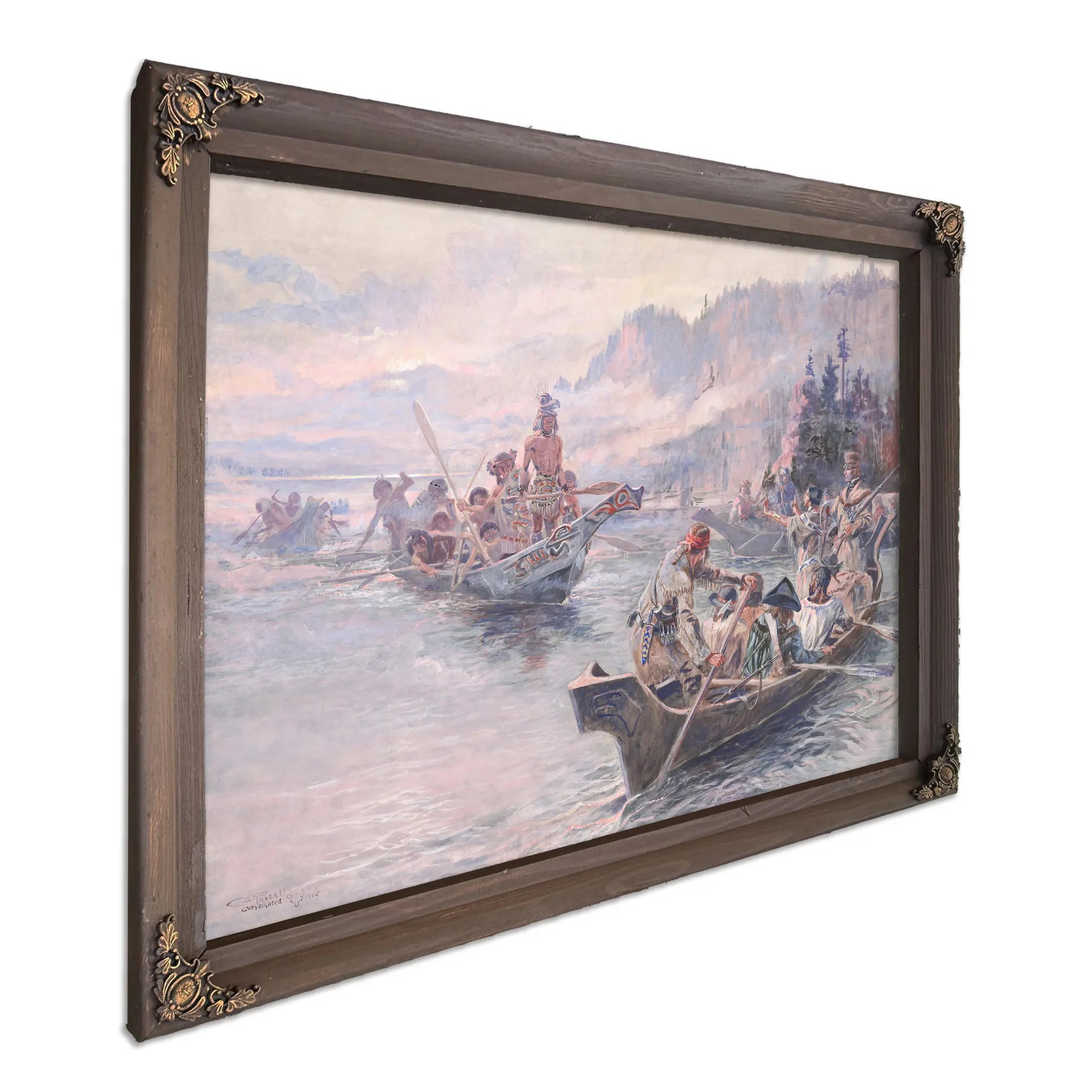 Lewis And Clark On The Lower Columbia by Charles Marion Russell