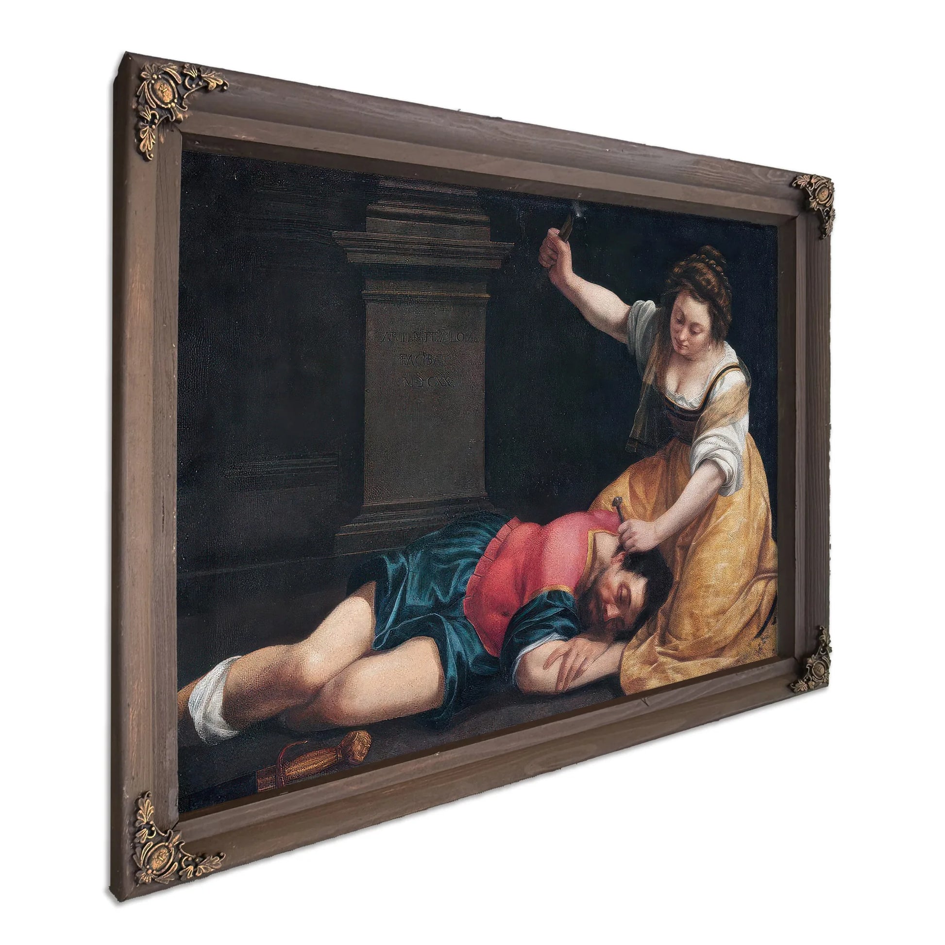 Jael And Sisera 1620 By Artemisia Gentileschi Fine Art Print