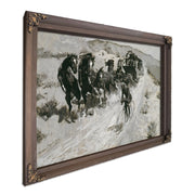 The Right Of The Road A Hazardous Encounter On A Rocky Mountain Trail by Frederic Remington