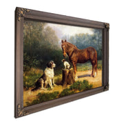 Horse And Two Dogs In A Landscape By Henry Ossawa Tanner Fine Art Print